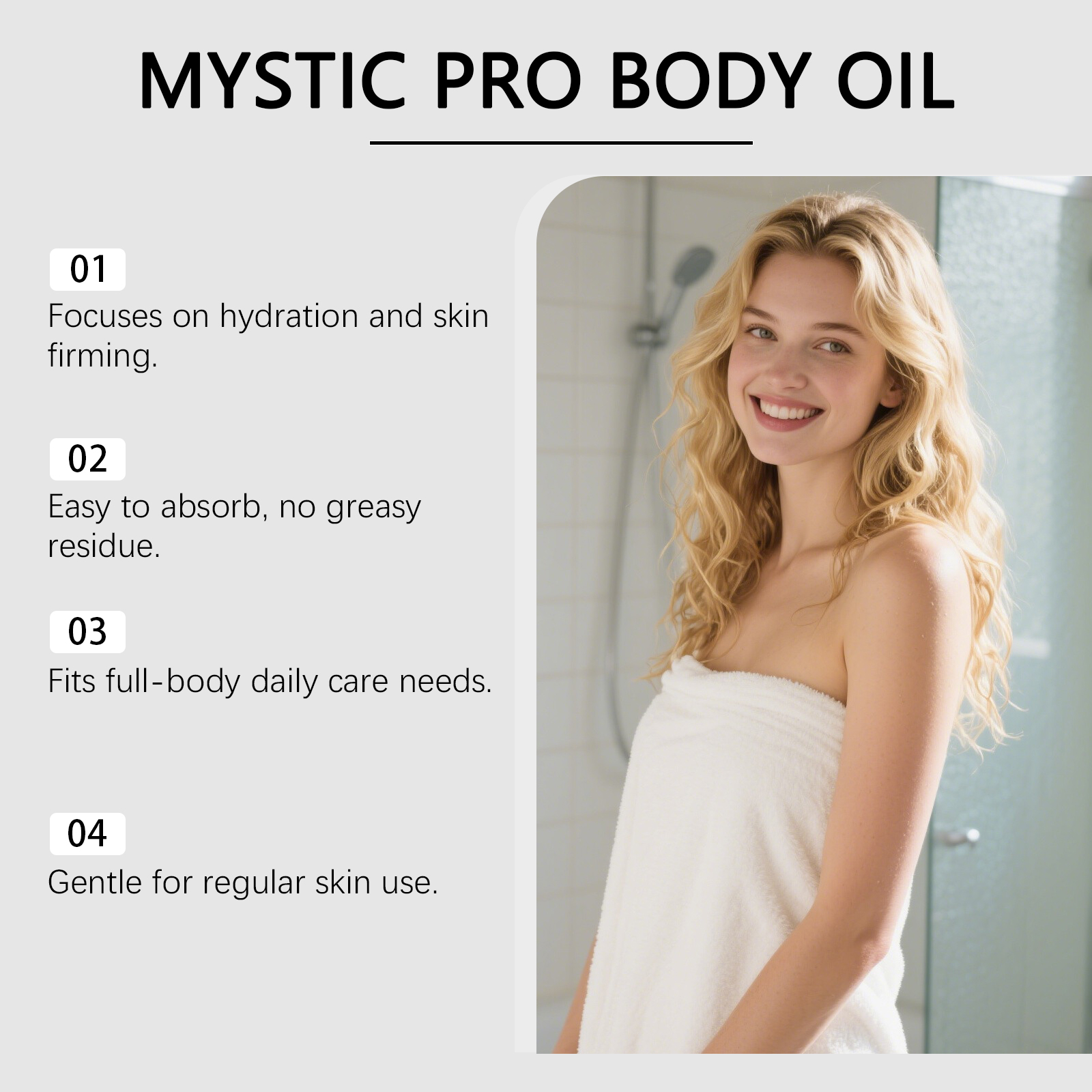 Body Care Oil Fine Texture Skin Friendly Fast Absorbing Nourishing Hydrated Smooth Improve Rough Complexion Whole Body Skin