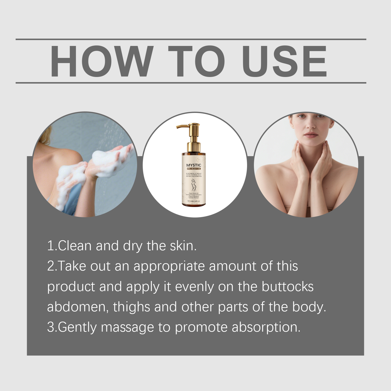 Body Care Oil Fine Texture Skin Friendly Fast Absorbing Nourishing Hydrated Smooth Improve Rough Complexion Whole Body Skin