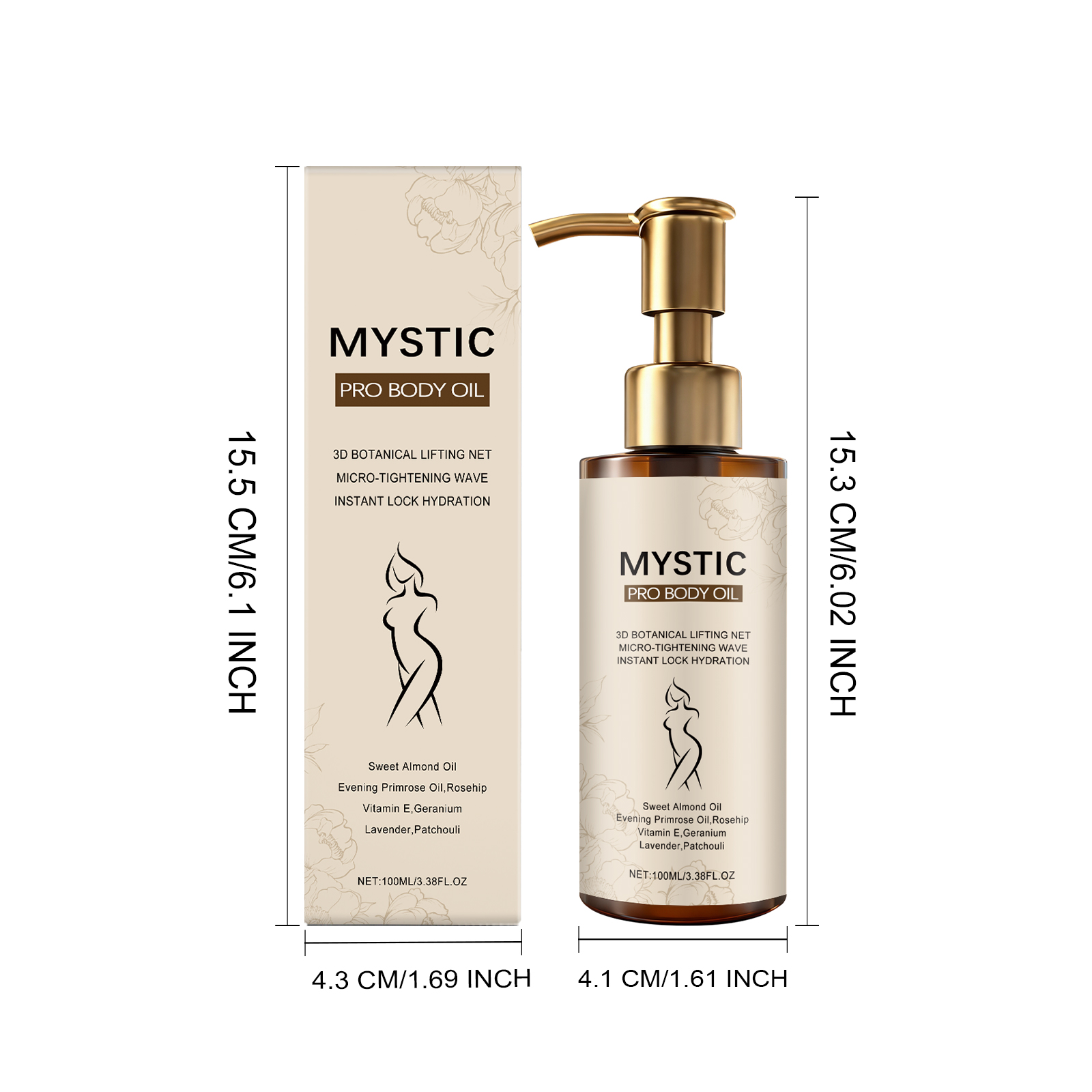 Body Care Oil Fine Texture Skin Friendly Fast Absorbing Nourishing Hydrated Smooth Improve Rough Complexion Whole Body Skin
