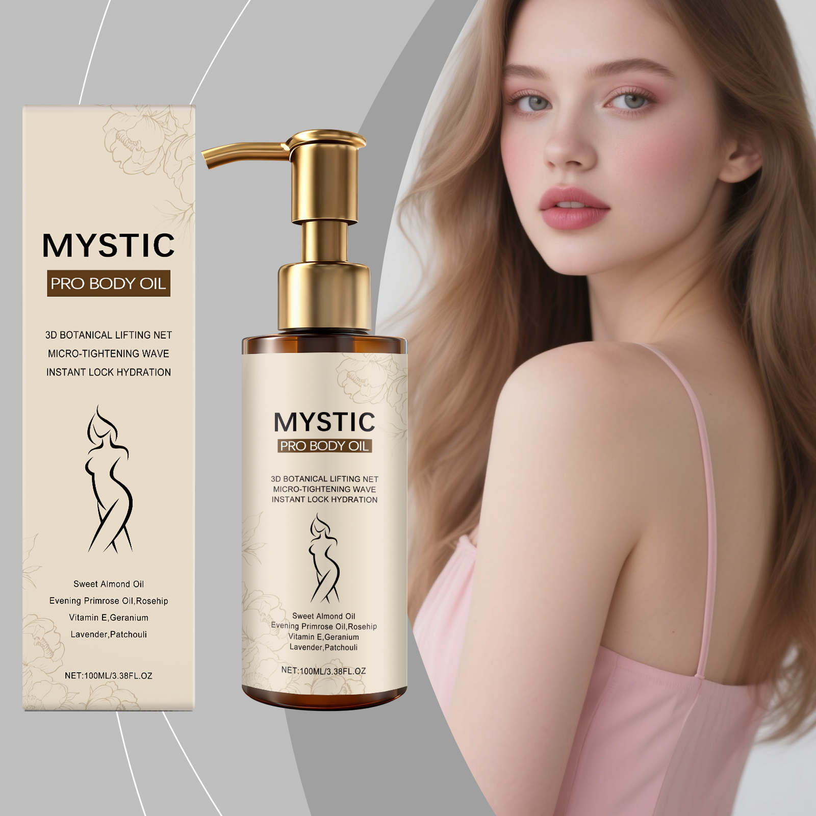 Body Care Oil Fine Texture Skin Friendly Fast Absorbing Nourishing Hydrated Smooth Improve Rough Complexion Whole Body Skin