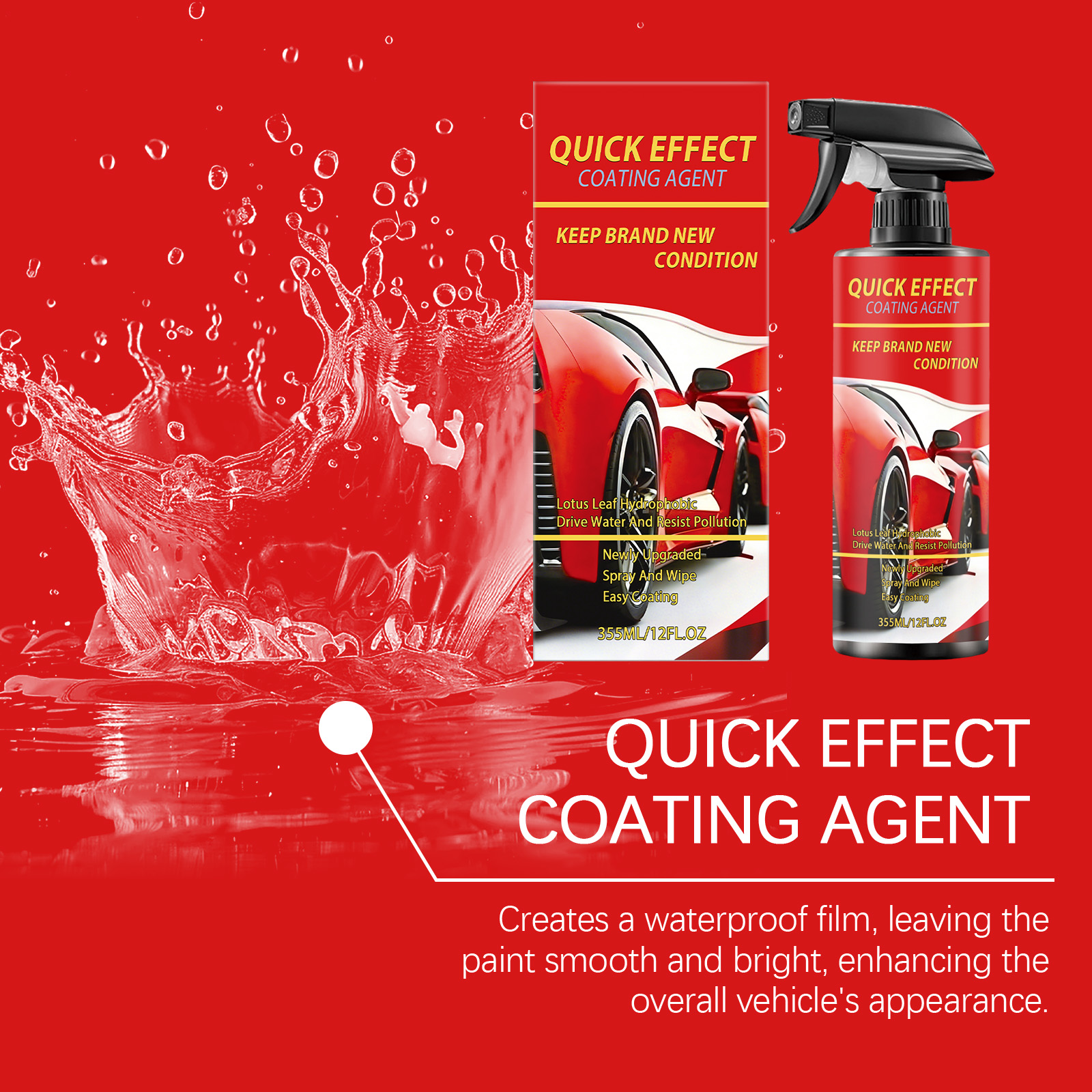 Car Coating Spray Daily Convenient Nano Cleansing Shiny Rustproof Care Body Surface Gloss Protect Liquid Film