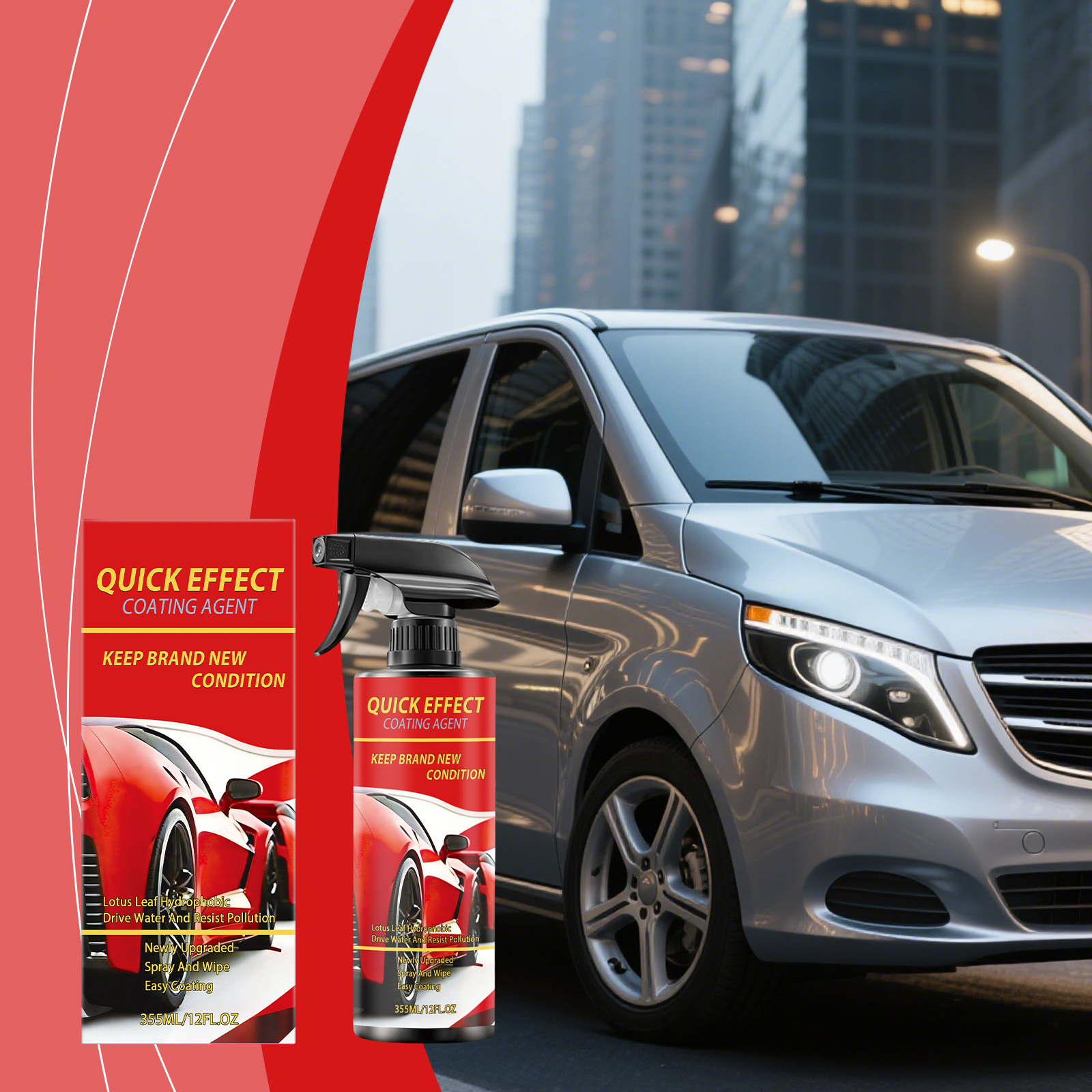 Car Coating Spray Daily Convenient Nano Cleansing Shiny Rustproof Care Body Surface Gloss Protect Liquid Film