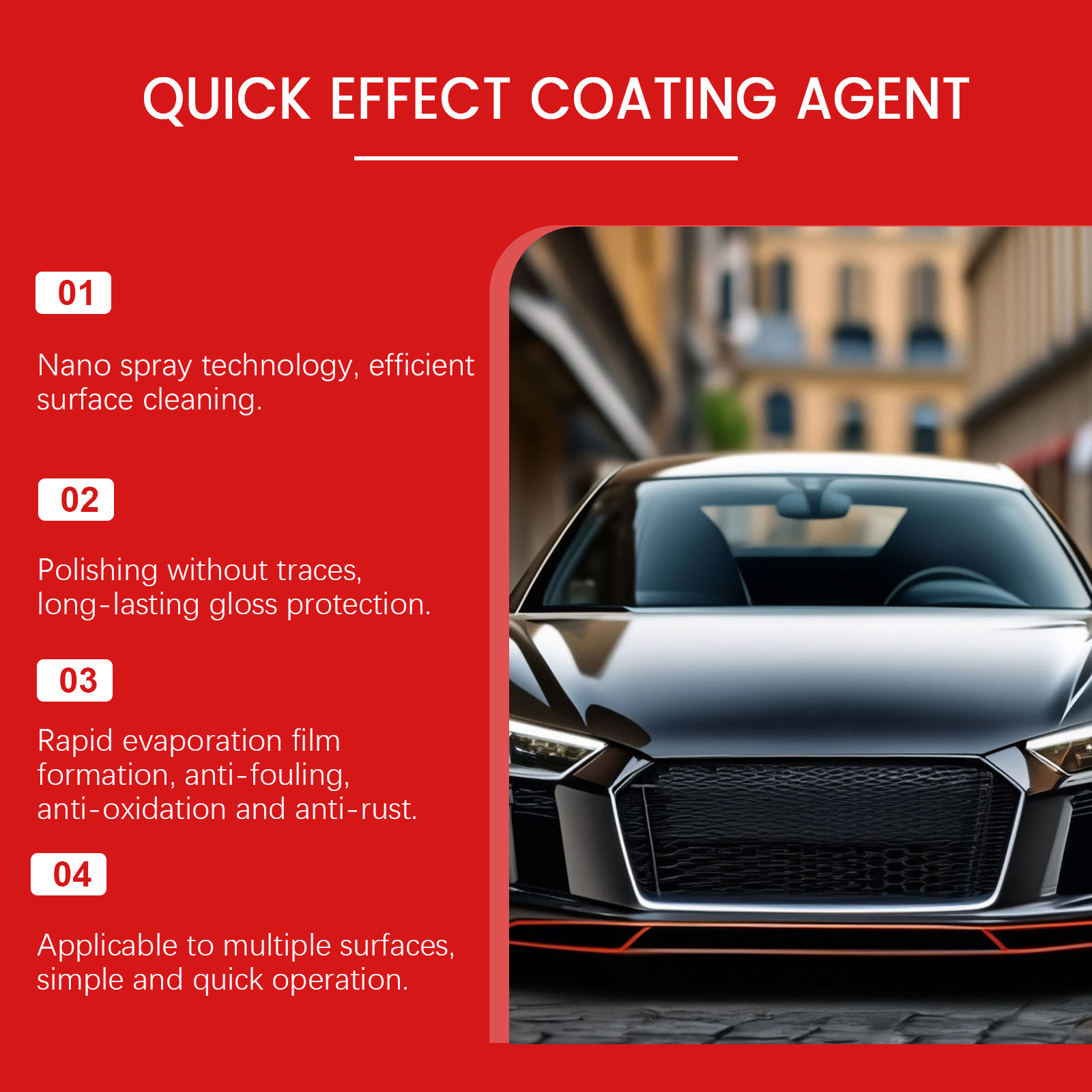 Car Coating Spray Daily Convenient Nano Cleansing Shiny Rustproof Care Body Surface Gloss Protect Liquid Film