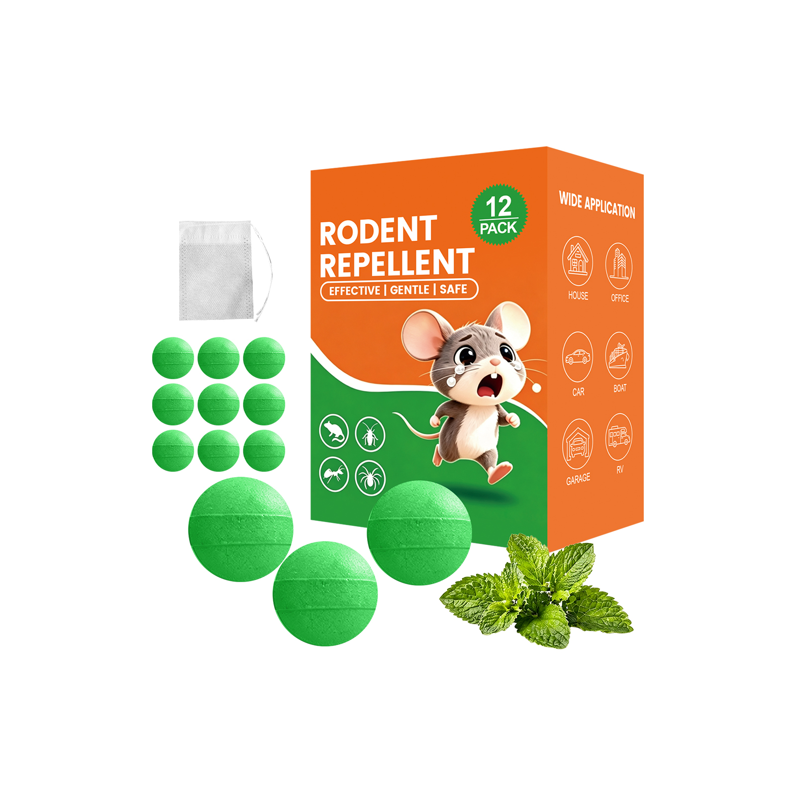 Rat Repellent Pellet Natural Effective Indoor Outdoor Household Warehouse Garage Basement Attic Kitchen Balcony