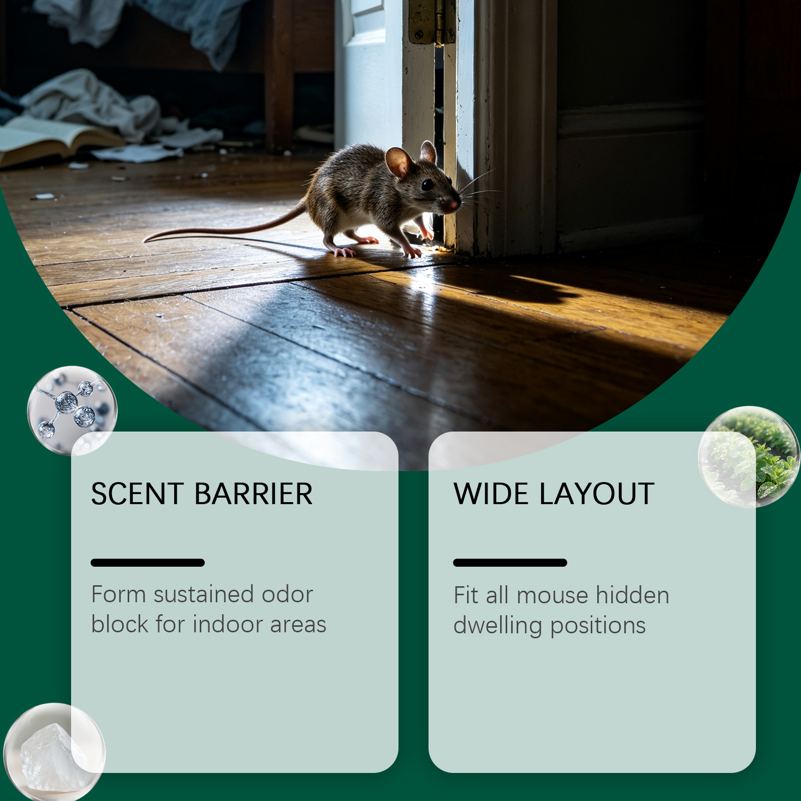 Rat Repellent Pellet Natural Effective Indoor Outdoor Household Warehouse Garage Basement Attic Kitchen Balcony