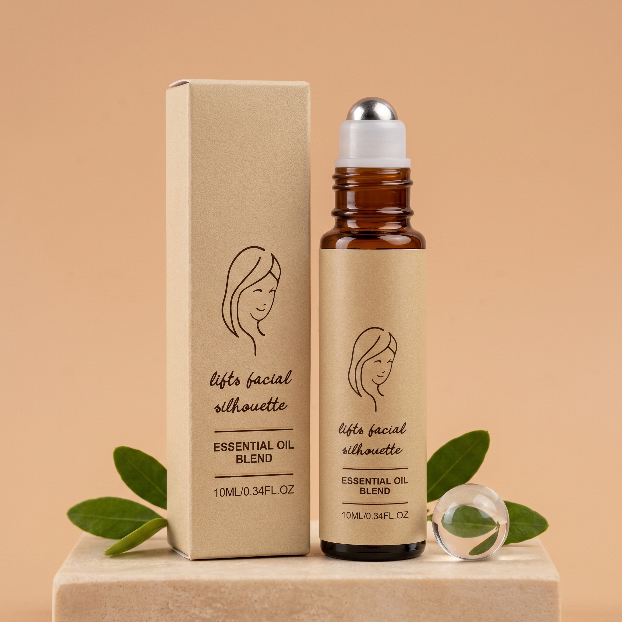 Facial Skin Essential Oil Roller Mild Moisturizing Hydrating Face Contour Line Massage Skin Care Daily Treatment Oil
