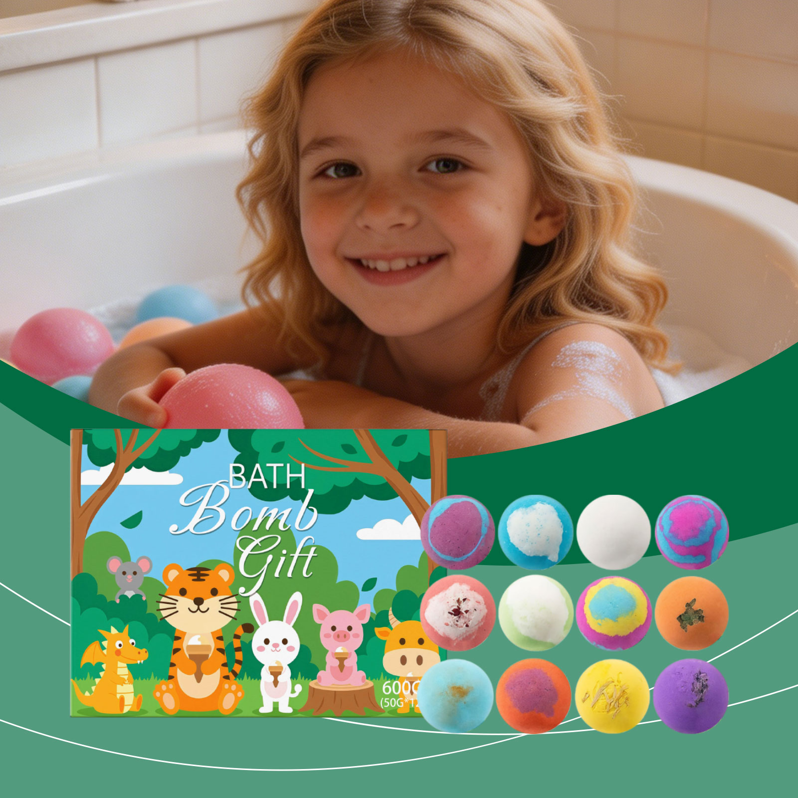 Fun Bath Bombs Mild Clean Moisturize Skin Colorful Fragrance Body Shower Care