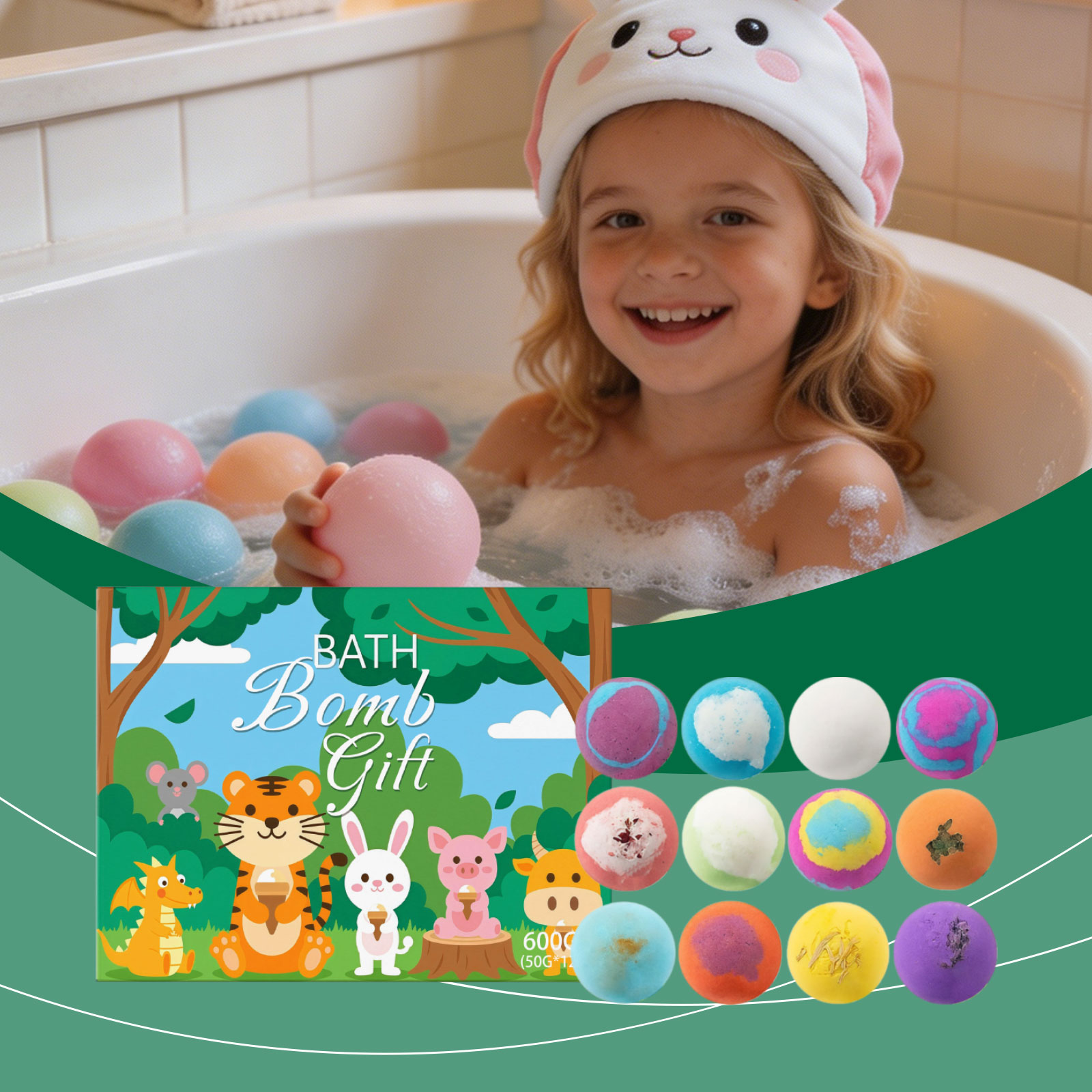 Fun Bath Bombs Mild Clean Moisturize Skin Colorful Fragrance Body Shower Care