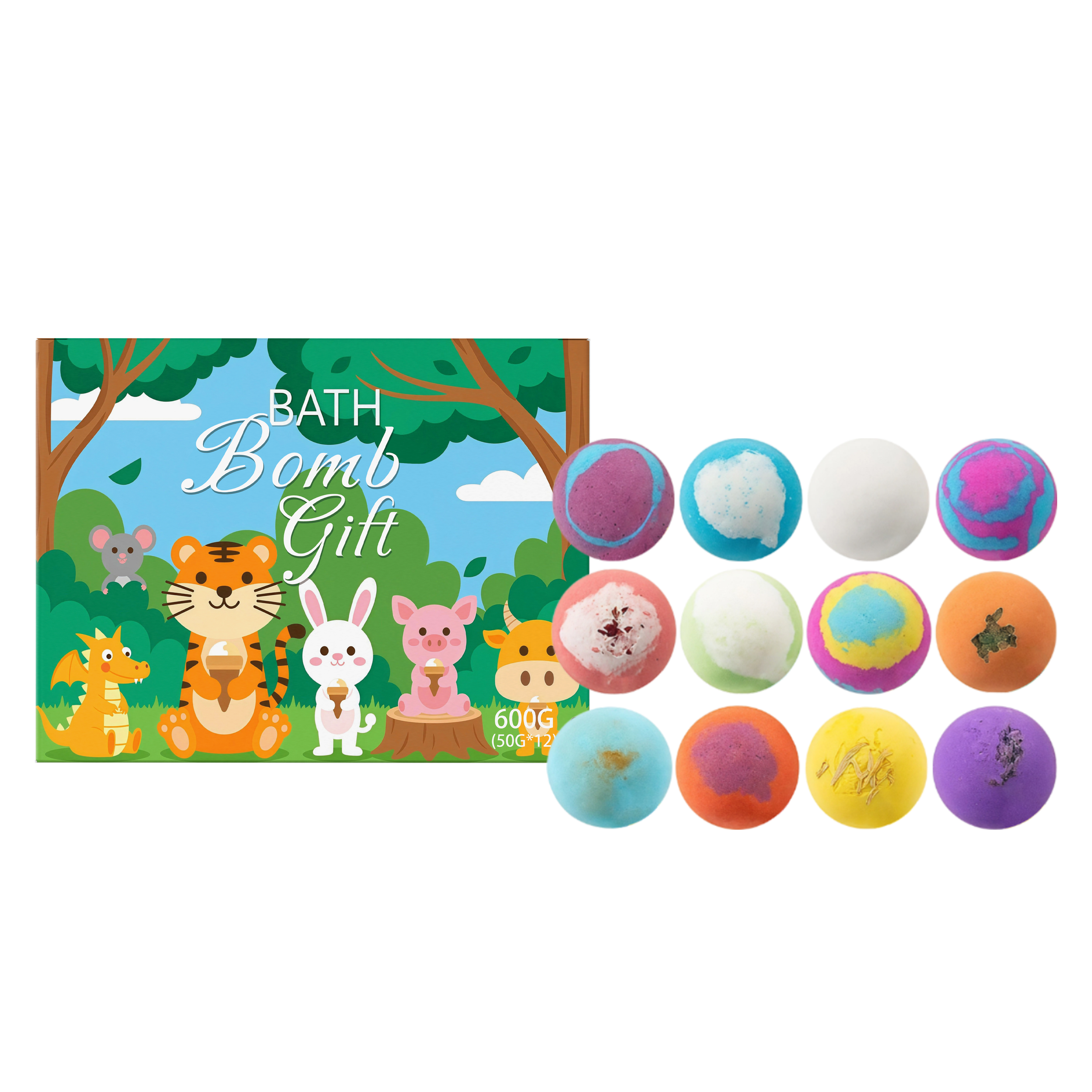 Fun Bath Bombs Mild Clean Moisturize Skin Colorful Fragrance Body Shower Care
