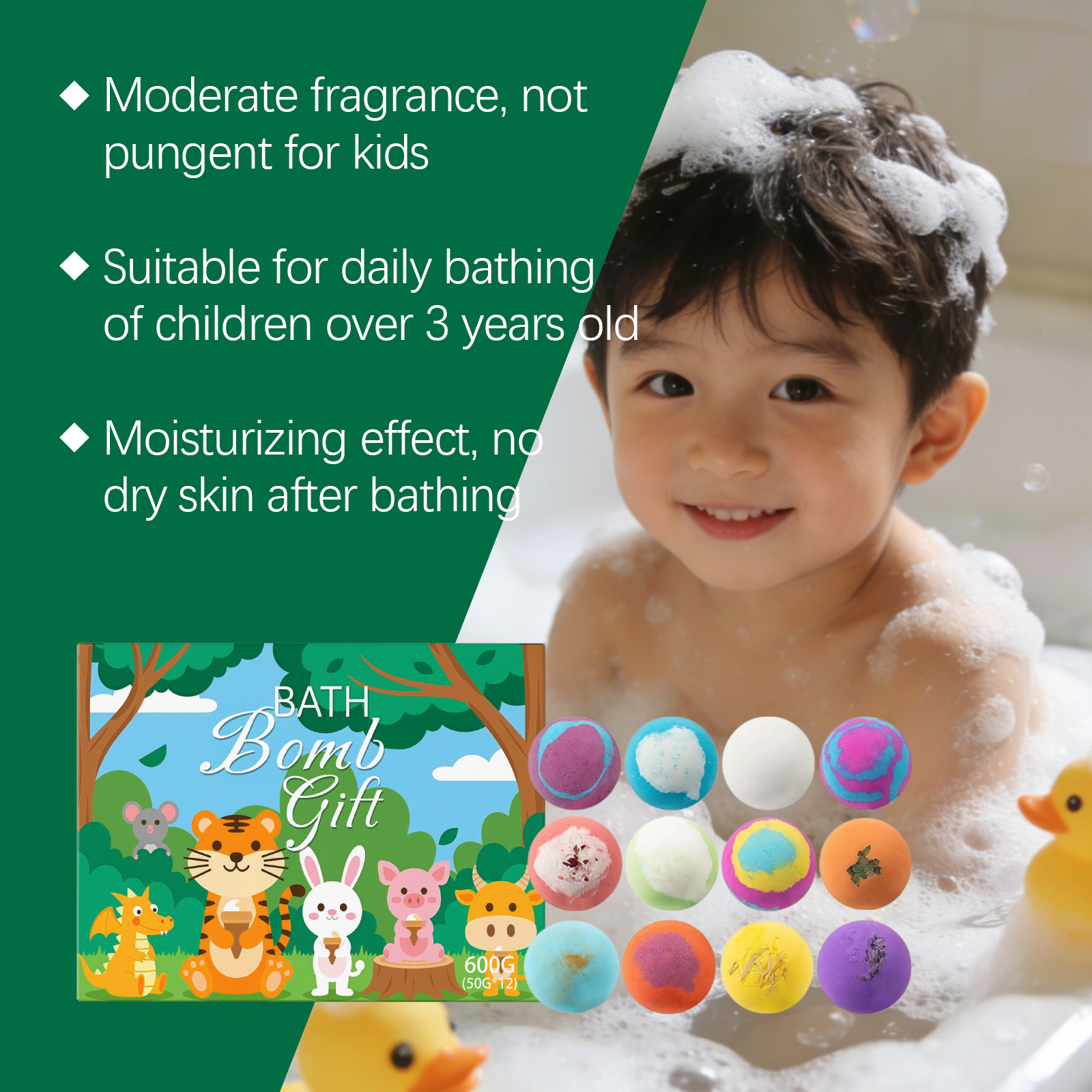 Fun Bath Bombs Mild Clean Moisturize Skin Colorful Fragrance Body Shower Care