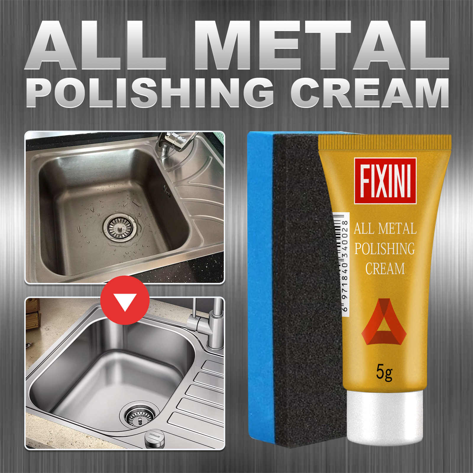 Metal Polishing Paste Copper Rust Removing Multi Function Clean Care For Tire Kitchen All Metal Objects