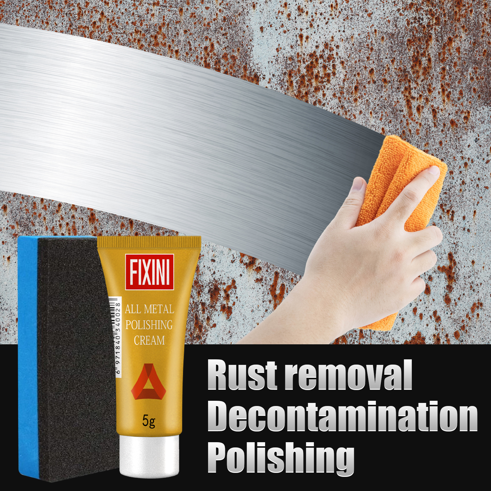 Metal Polishing Paste Copper Rust Removing Multi Function Clean Care For Tire Kitchen All Metal Objects