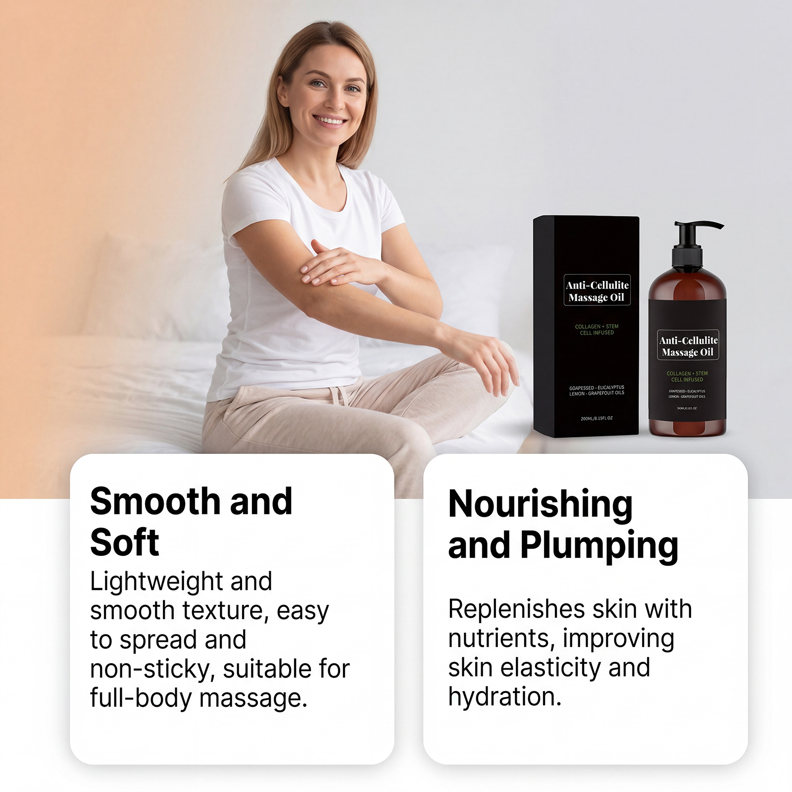 Smooth Body Oil Mild Hydrating Moisturizing Silky Glossy Delicate Skin Care For Body Complexion
