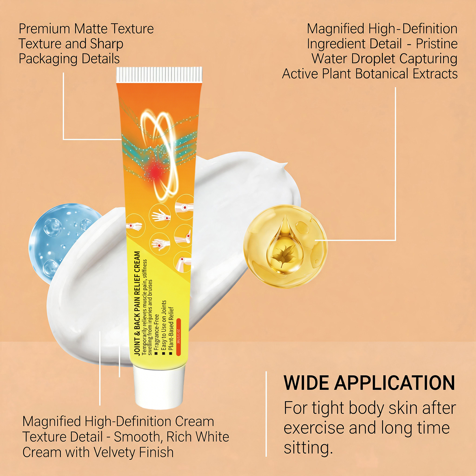 Joint Care Cream Mild Formula Easy To Absorb For Joint Back Skin External Massage Daily Maintenance