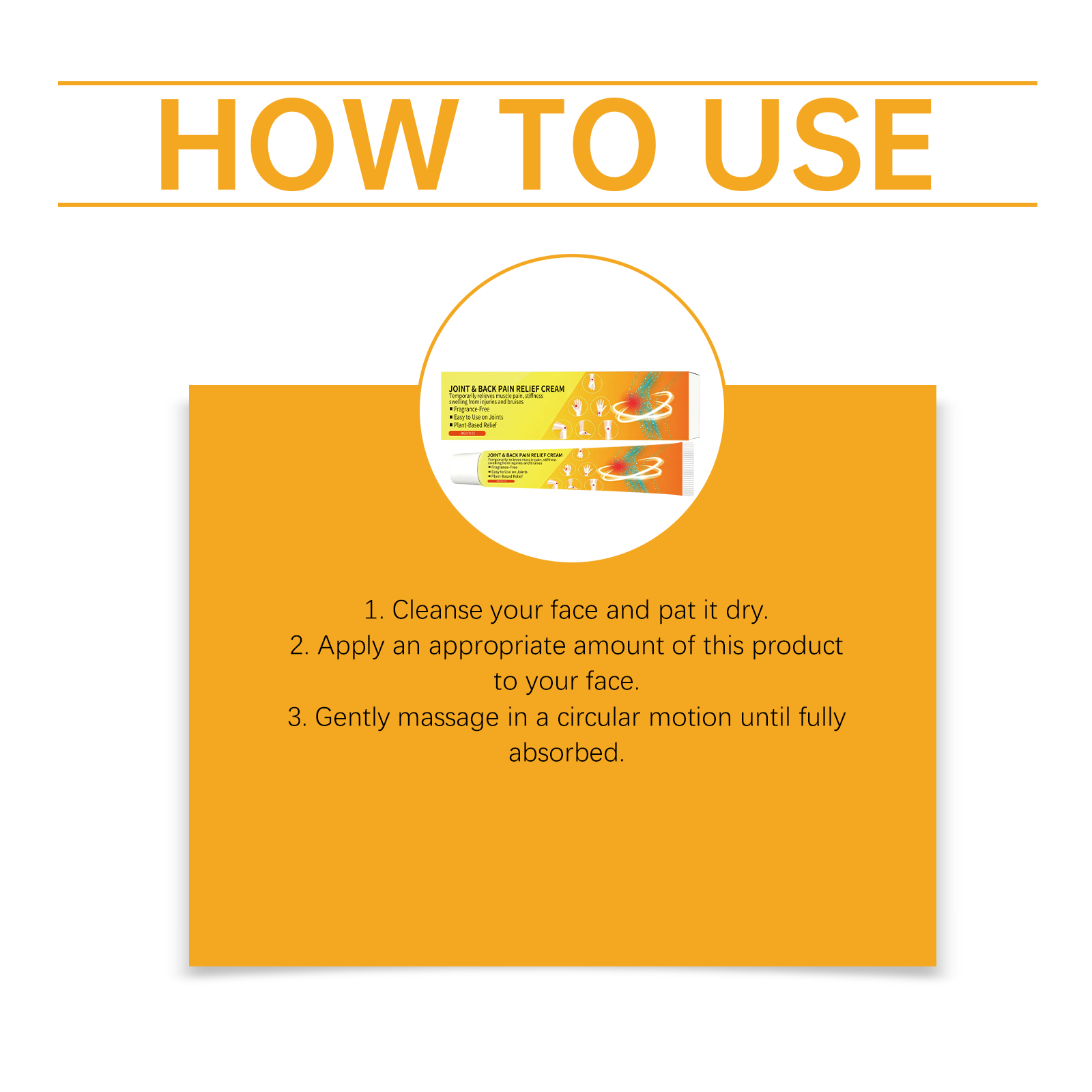 Joint Care Cream Mild Formula Easy To Absorb For Joint Back Skin External Massage Daily Maintenance