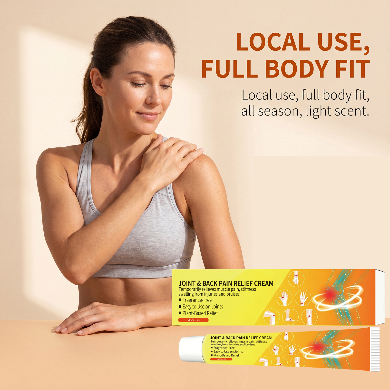 Joint Care Cream Mild Formula Easy To Absorb For Joint Back Skin External Massage Daily Maintenance