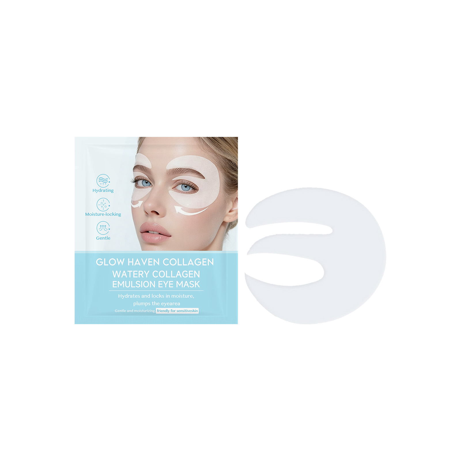 Collagen Moisturizing Care Eye Mask Daily Hydrating Lock Water Tender Skin Around Eyes Convenient Portable