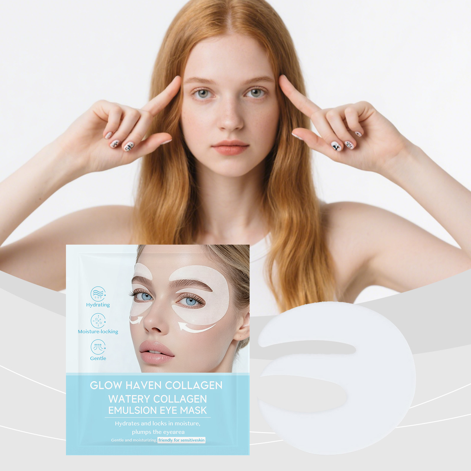 Collagen Moisturizing Care Eye Mask Daily Hydrating Lock Water Tender Skin Around Eyes Convenient Portable