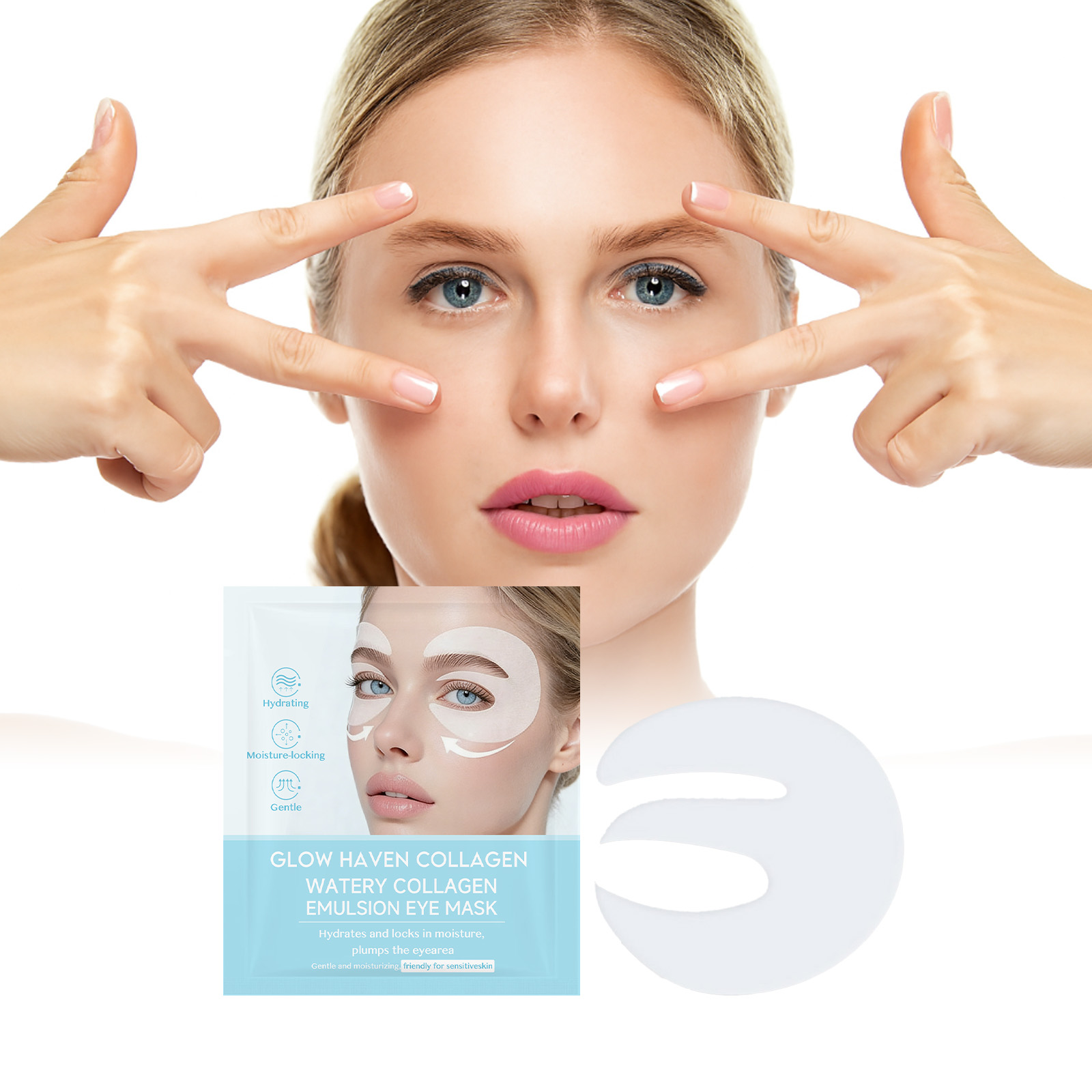 Collagen Moisturizing Care Eye Mask Daily Hydrating Lock Water Tender Skin Around Eyes Convenient Portable