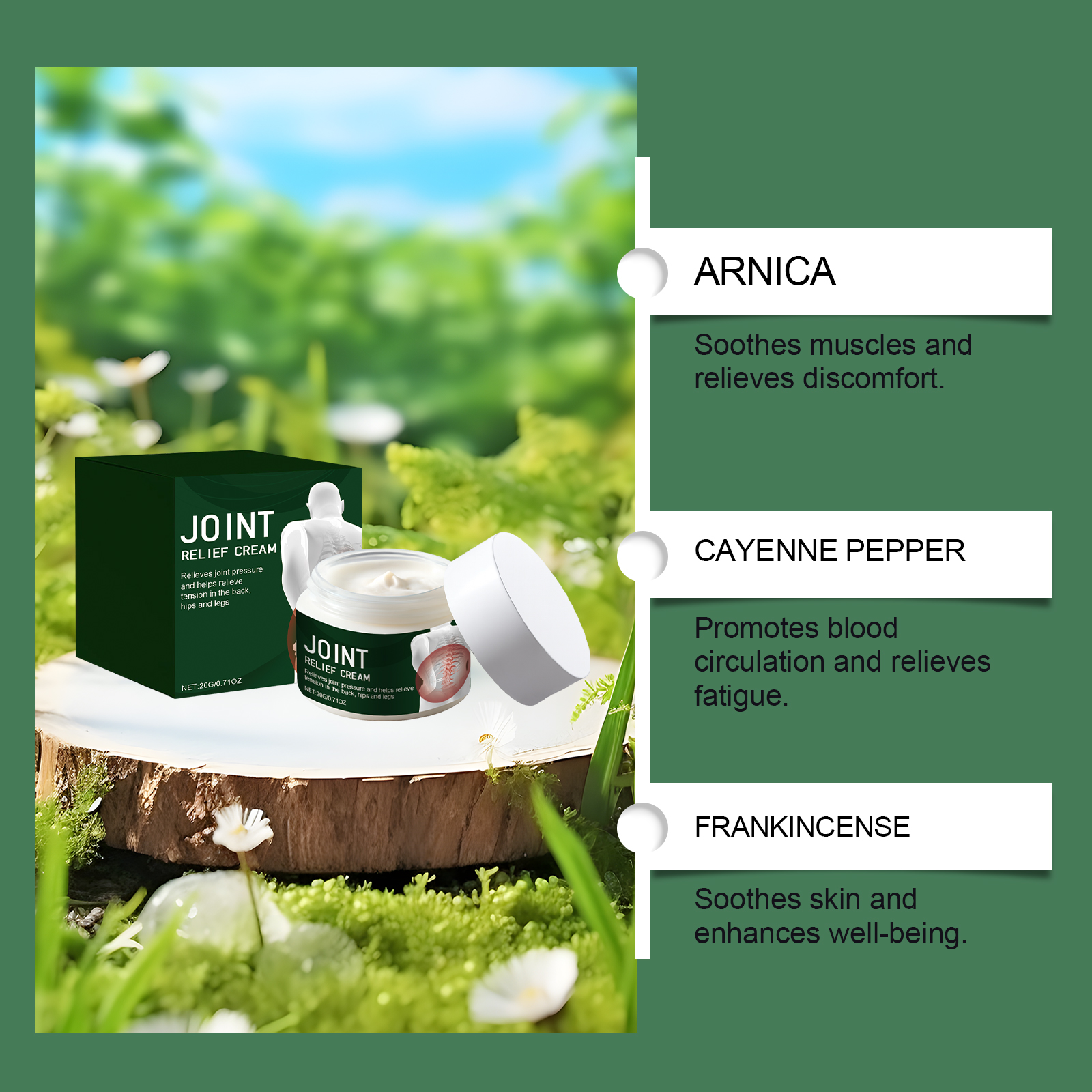 Herbal Care Cream Nourishing Gentle Comfort Joint Body Skin Mild Moist External Smear Nursing