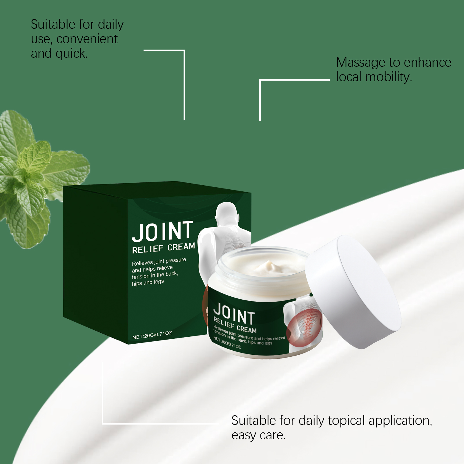 Herbal Care Cream Nourishing Gentle Comfort Joint Body Skin Mild Moist External Smear Nursing