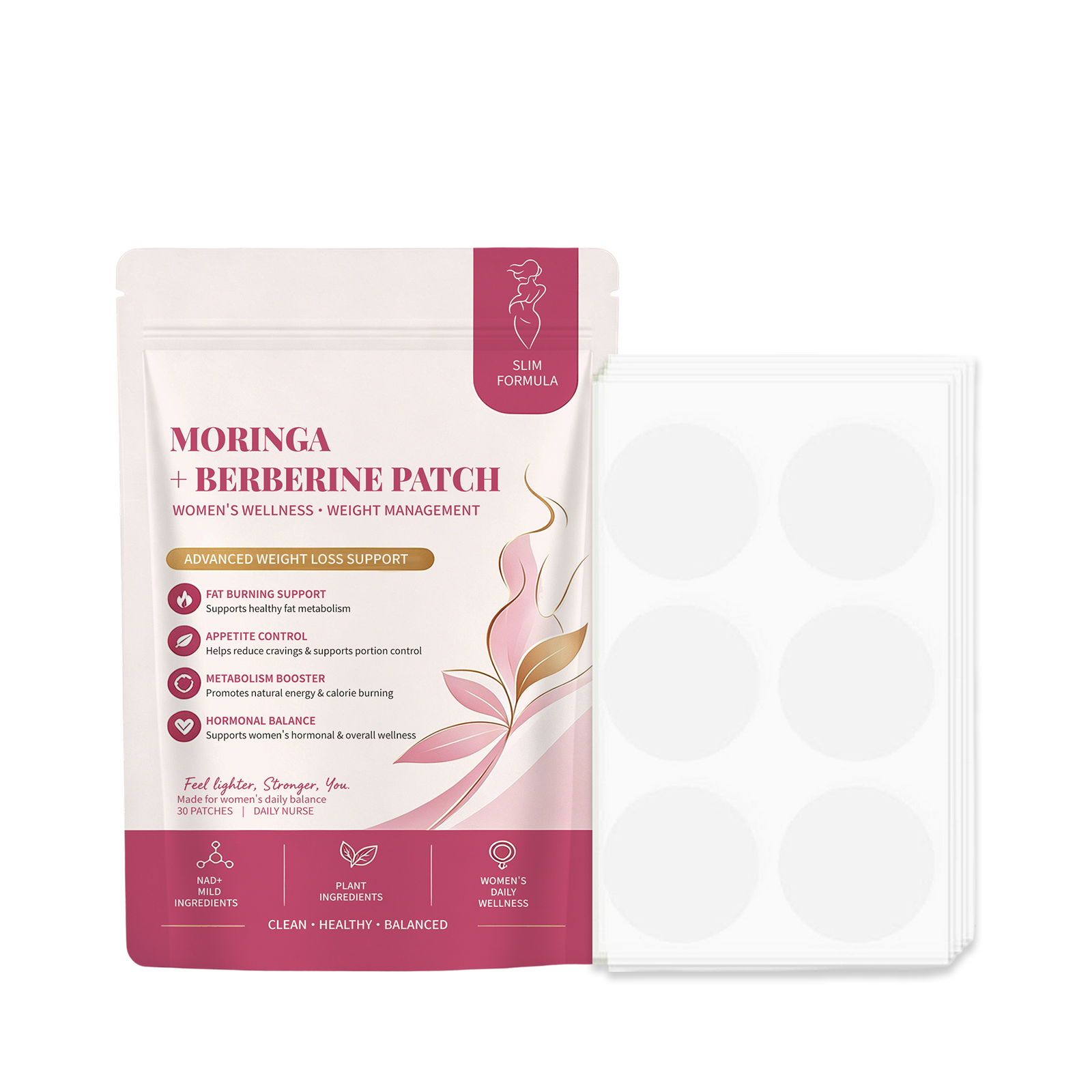 Moringa Berberine Patch Gentle Care Soft Skin Friendly Light Highlight Body Curve Shape Figure