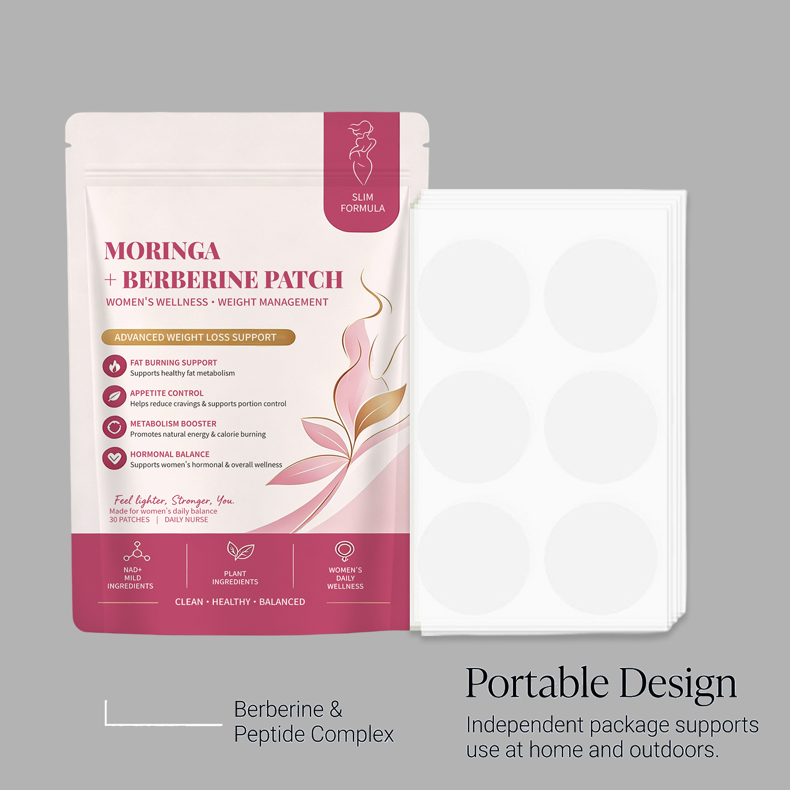 Moringa Berberine Patch Gentle Care Soft Skin Friendly Light Highlight Body Curve Shape Figure