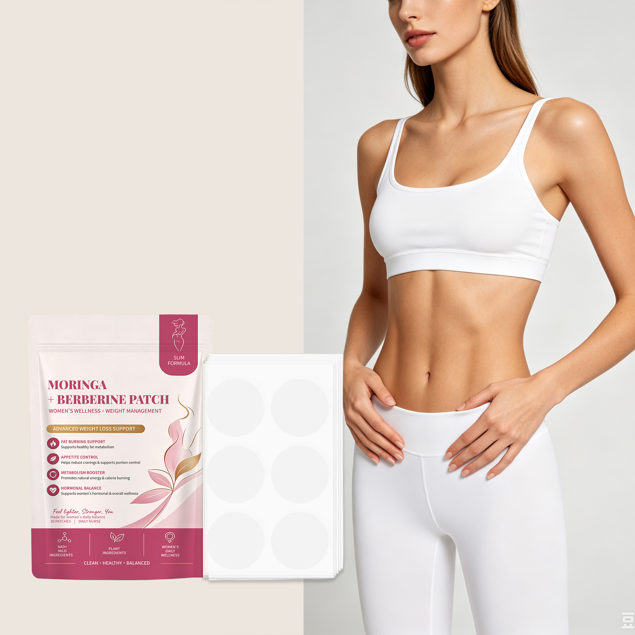 Moringa Berberine Patch Gentle Care Soft Skin Friendly Light Highlight Body Curve Shape Figure