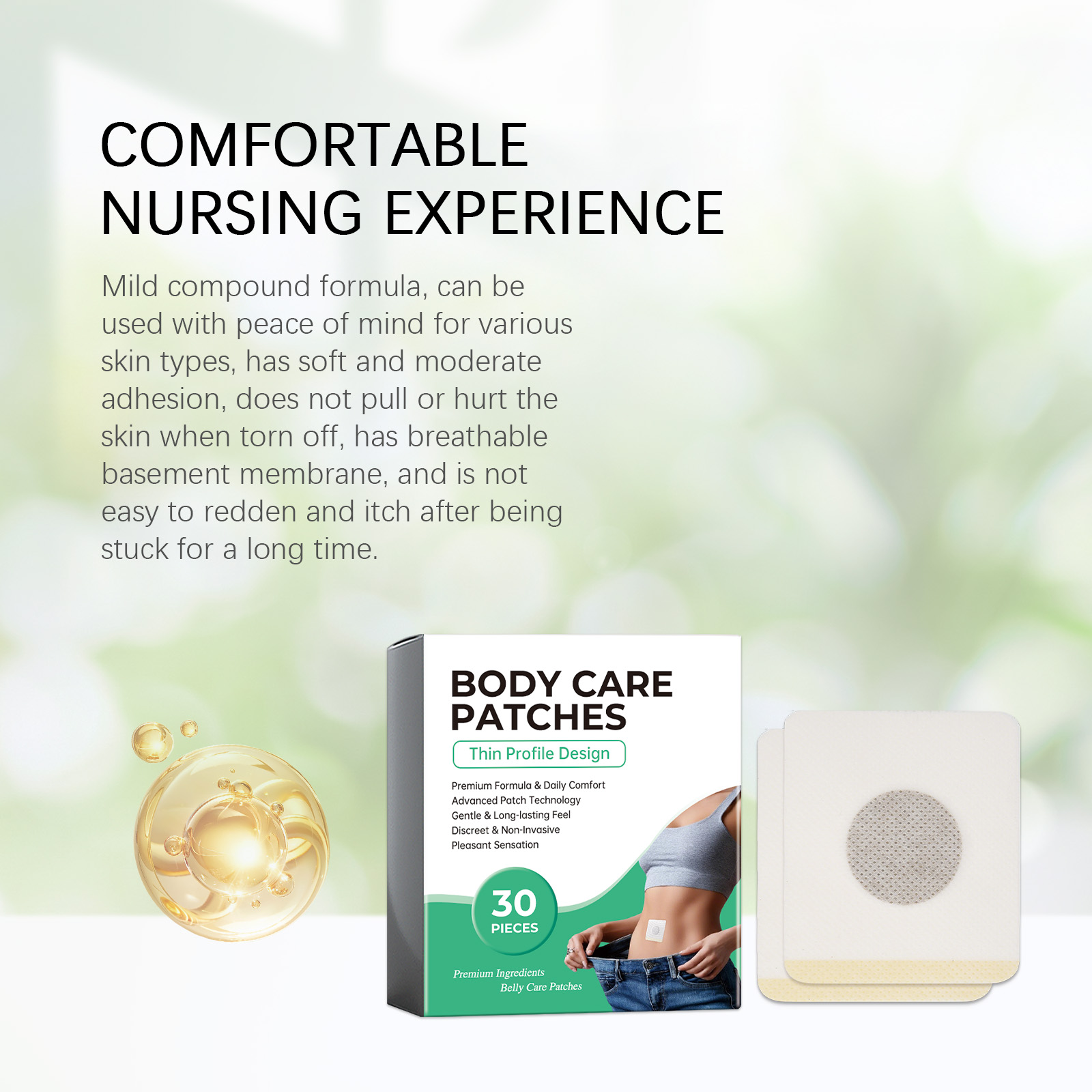 Body Care Patch Light Shaping Skin Friendly Cozy Lazy Figure Daily Nursing