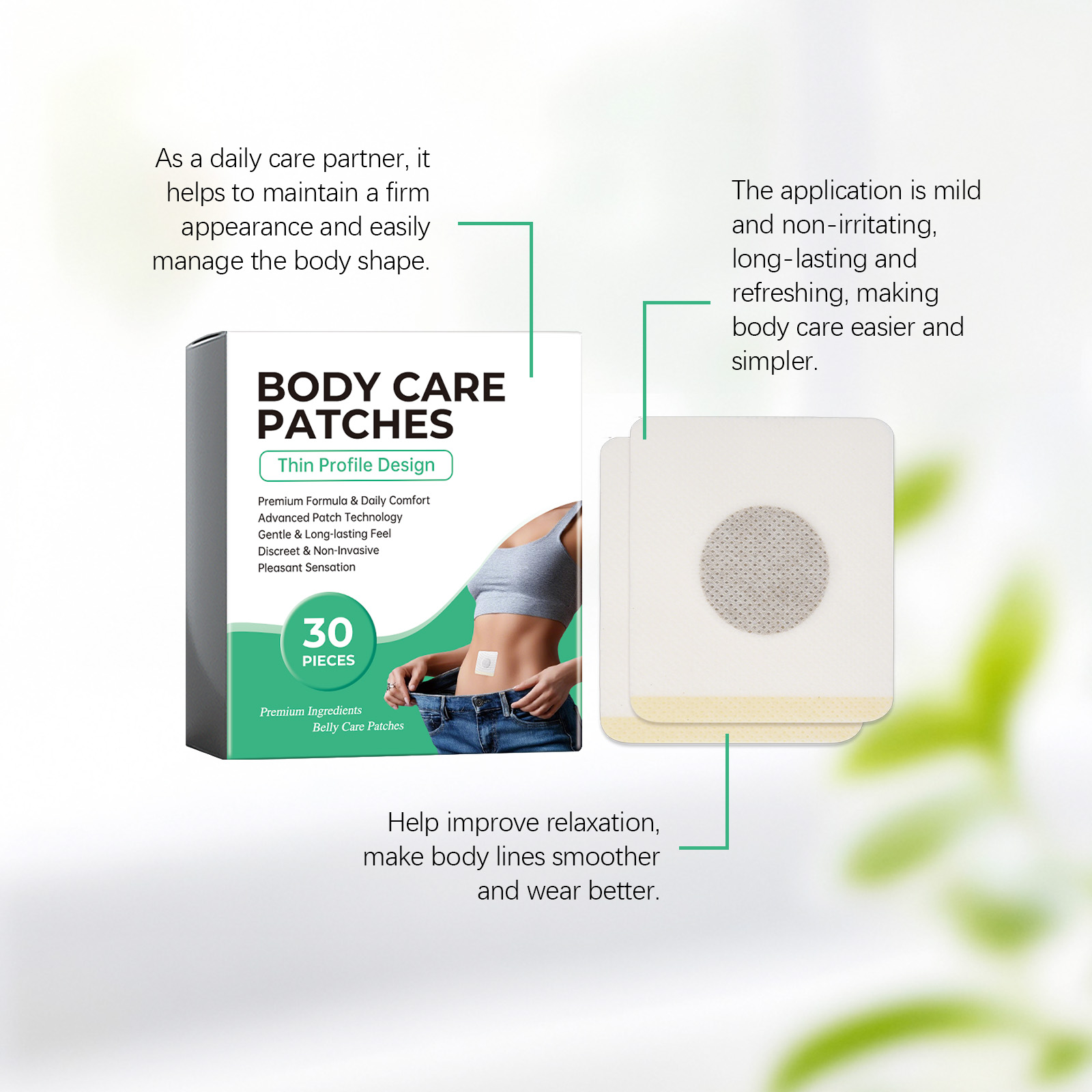 Body Care Patch Light Shaping Skin Friendly Cozy Lazy Figure Daily Nursing