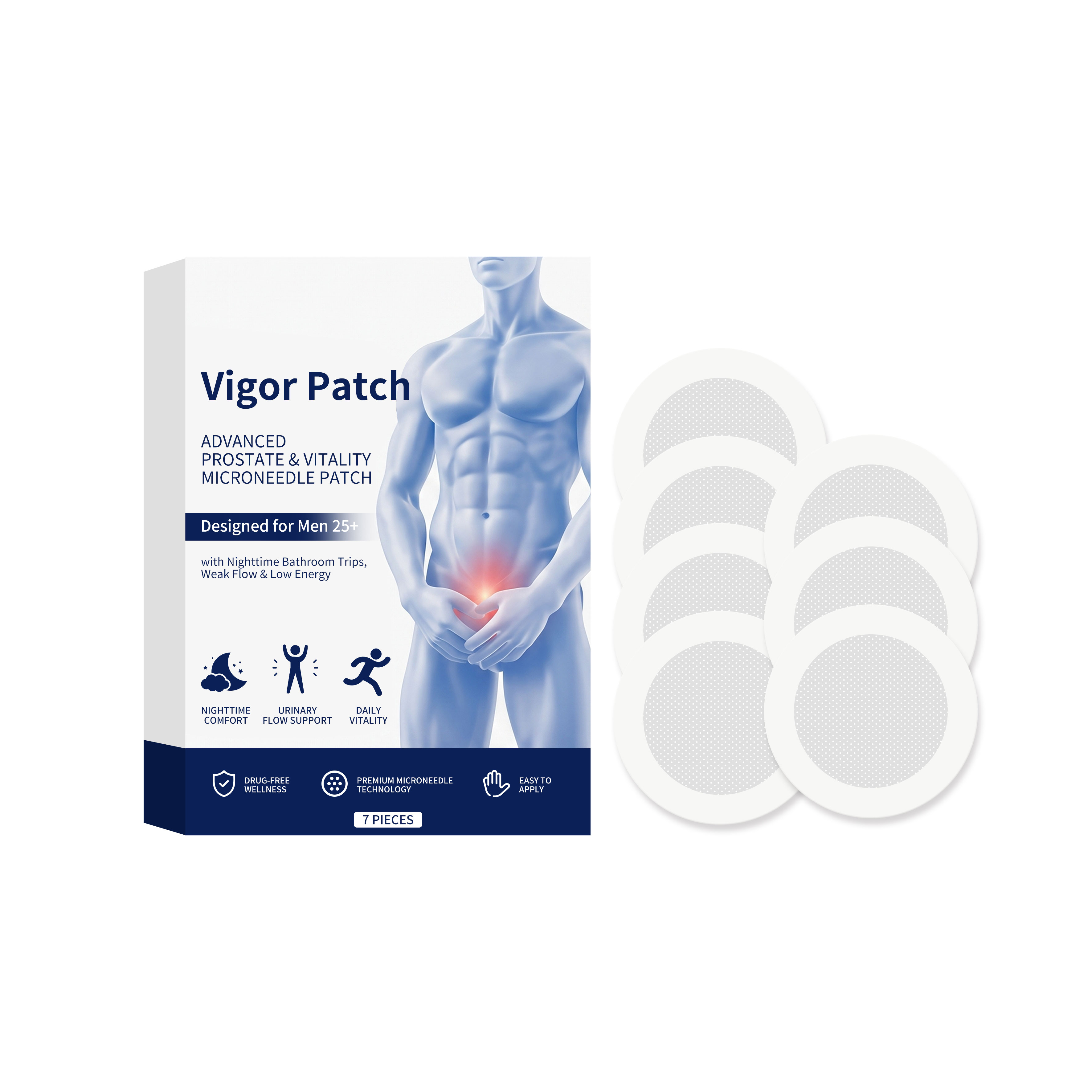 Men Care Patch Mild Formula Fits Skin Moisturizing Nourishing Comfortable Skin Friendly Daily Male Care