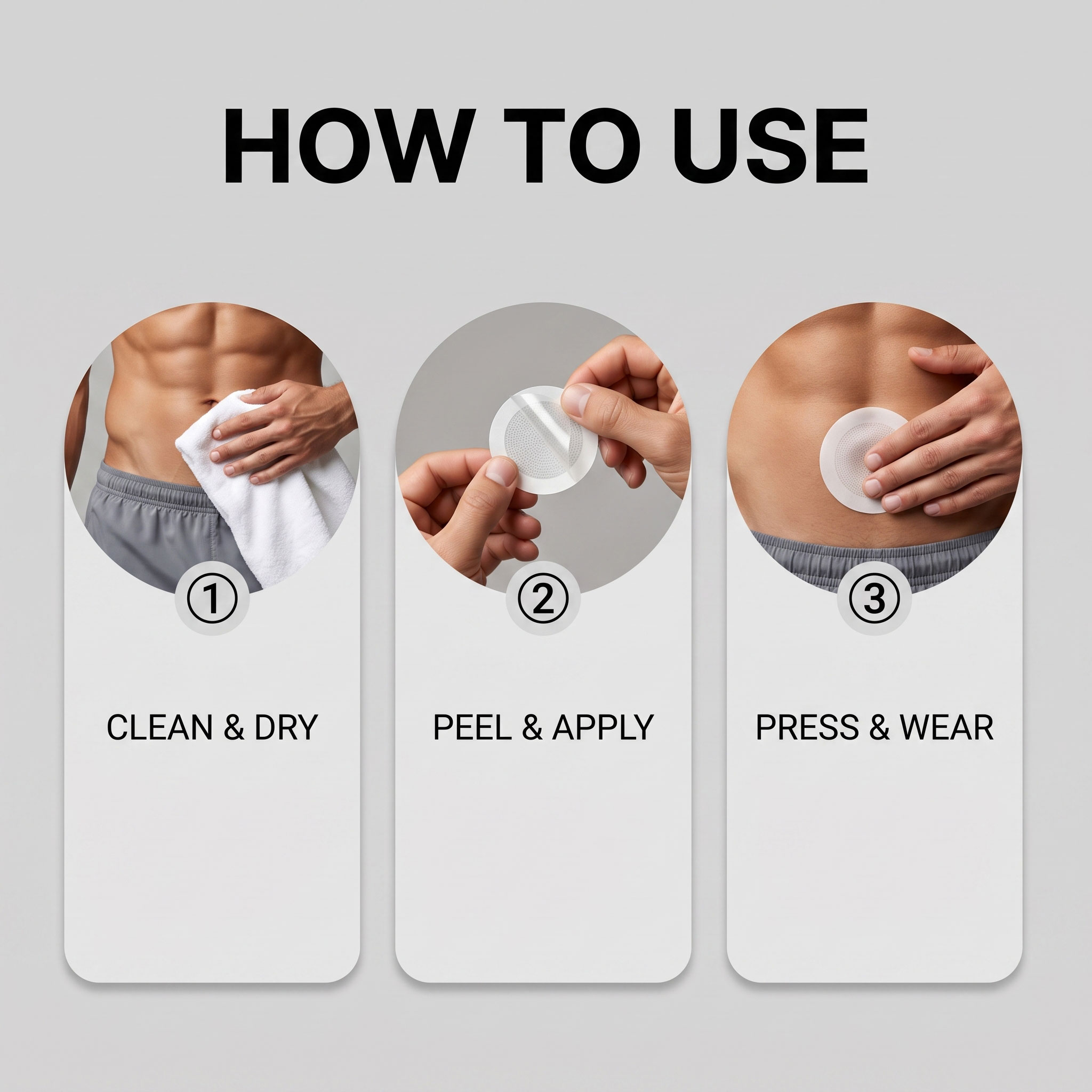 Men Care Patch Mild Formula Fits Skin Moisturizing Nourishing Comfortable Skin Friendly Daily Male Care