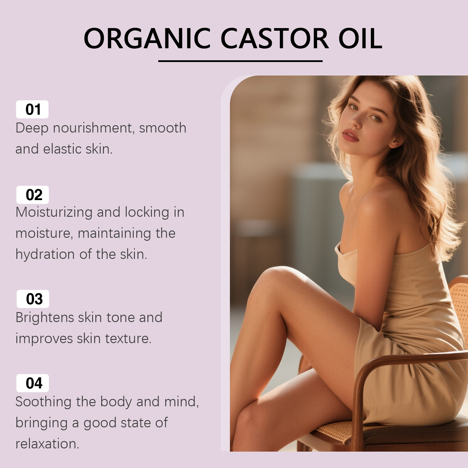 Castor Oil Nursing Roller Vitamin E Moisturizing Nourishing Daily Massage Multipurpose Body Care Oil