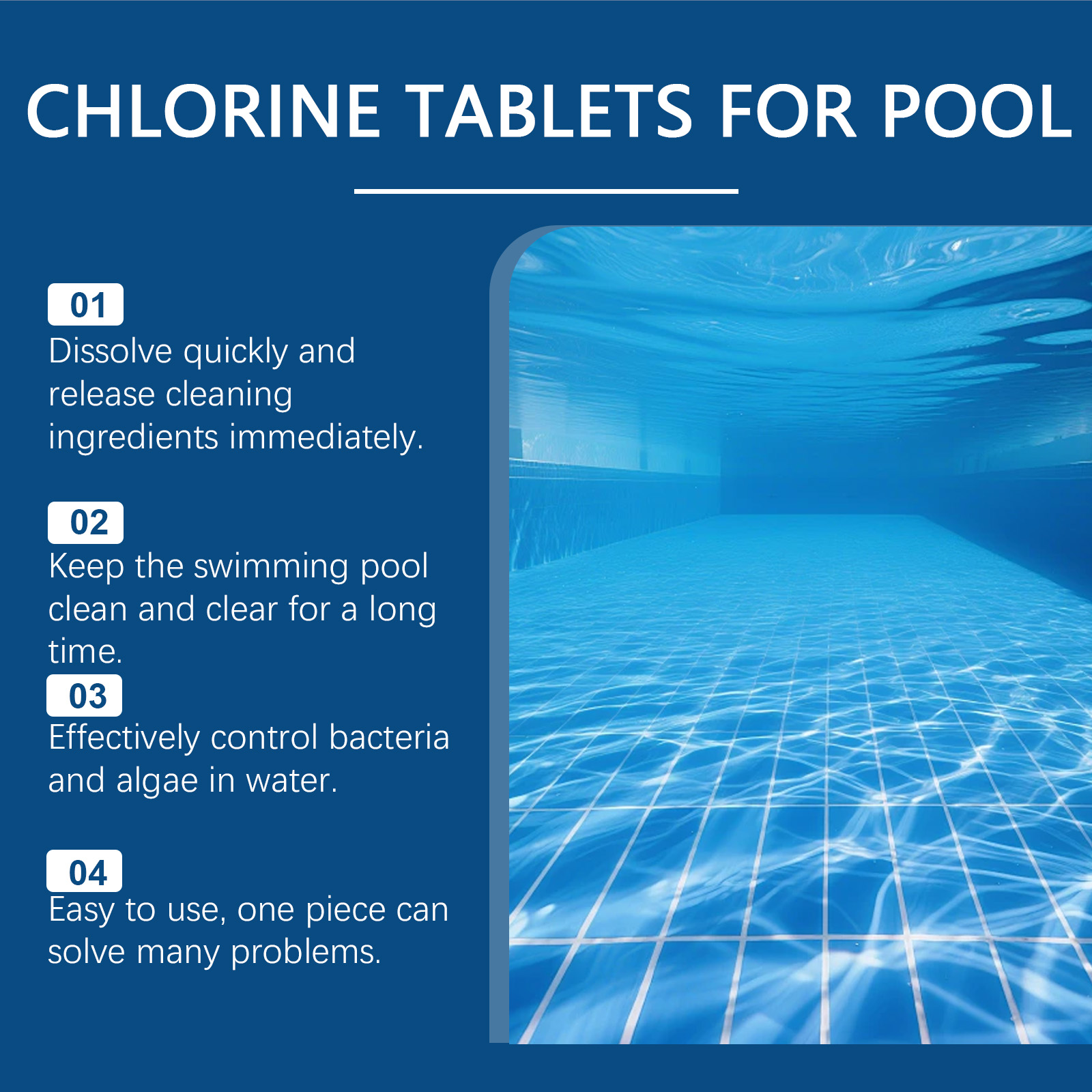Pool Cleaning Tablets Algae Inhibition Descaling Clarification Outdoor Inflatable Hot Spring Water Tank