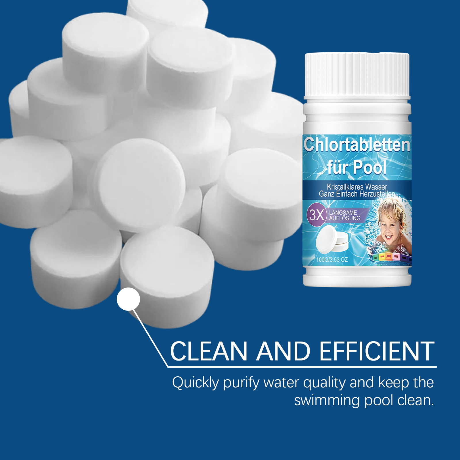 Pool Cleaning Tablets Algae Inhibition Descaling Clarification Outdoor Inflatable Hot Spring Water Tank
