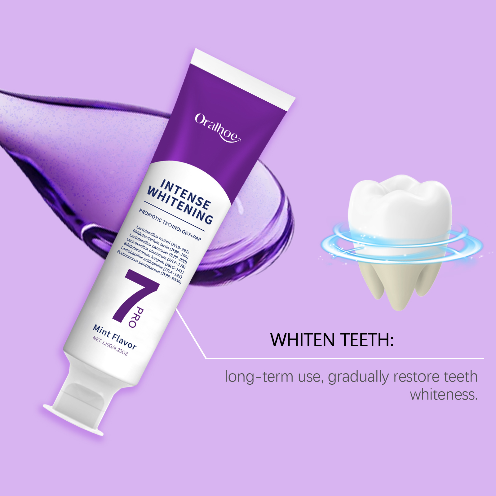 Toothpaste Mint Fresh Cleans Teeth Odor Stains Food Residues Long Lasting Fragrance Protects Teeth