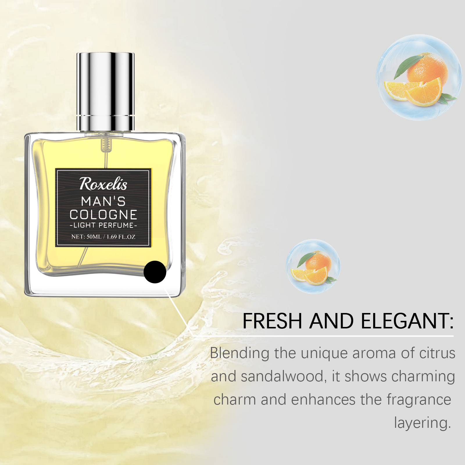 Citrus Woody Perfume Gentle Fresh Fragrance Natural Long Lasting Daily Scent For Personal Use