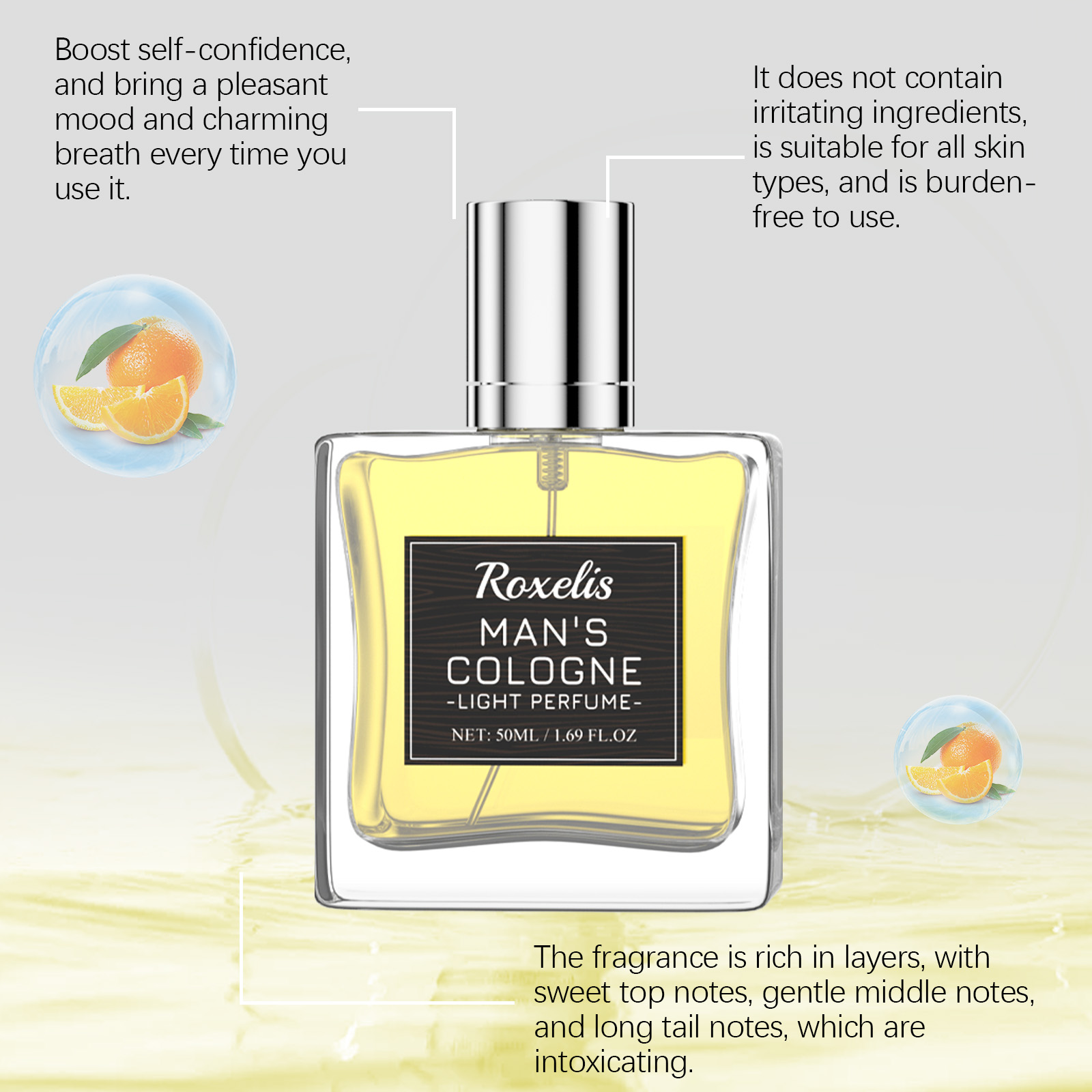 Citrus Woody Perfume Gentle Fresh Fragrance Natural Long Lasting Daily Scent For Personal Use