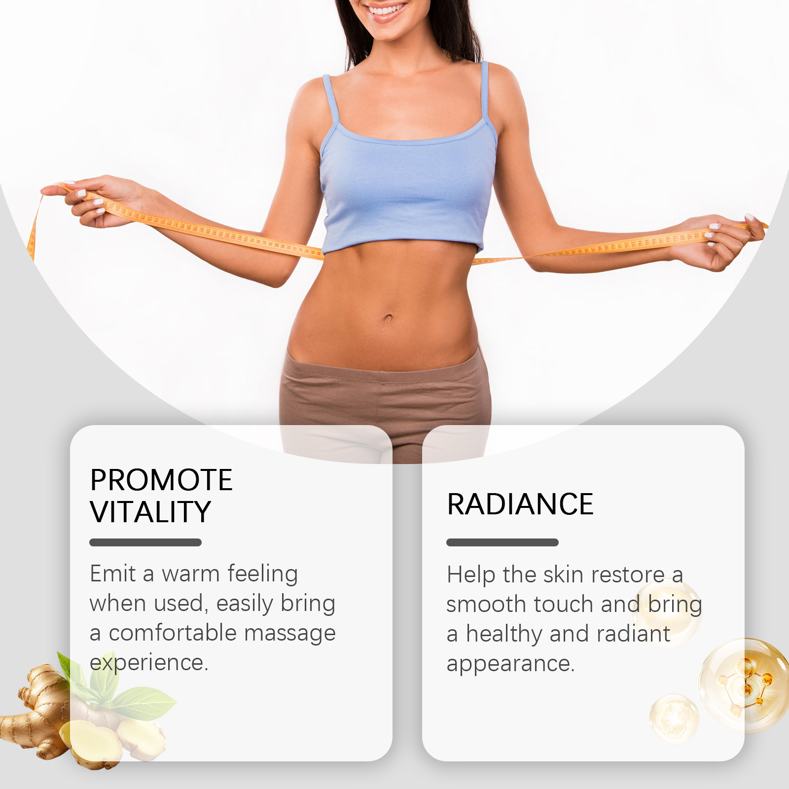 Ginger Abdomen Care Essential Oil Nourish Body Skin Firm Massage Whole Body Care Essential Oil