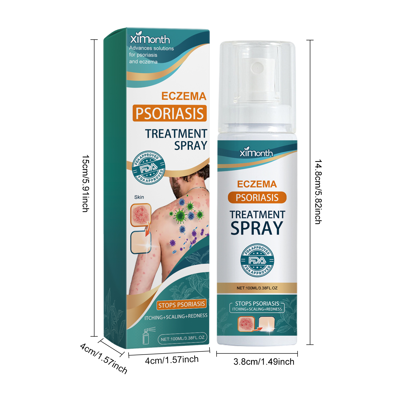 Skin Repair Spray Soothing Itching Redness Peeling Relief For Hands Feet Tinea Fungus Care Daily Skin Treatment