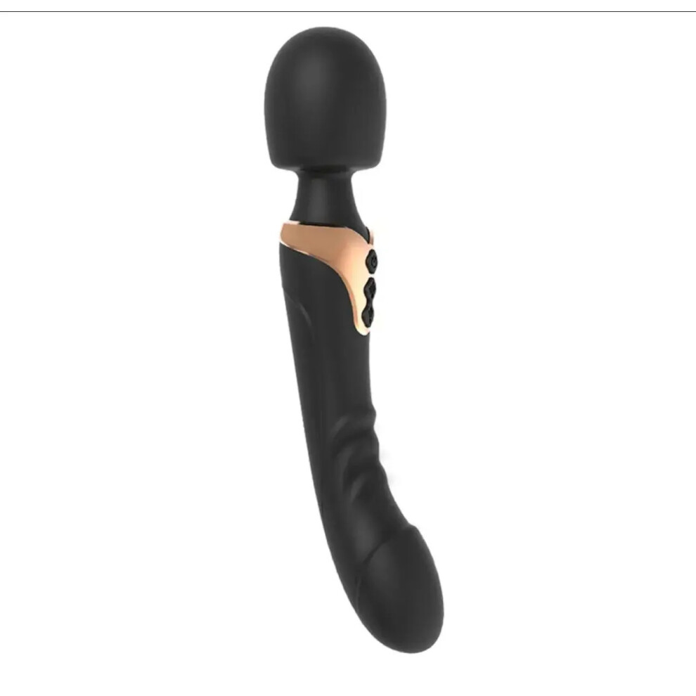 (Red) Double Sided Dildo for Women Wand Vibrator Clit