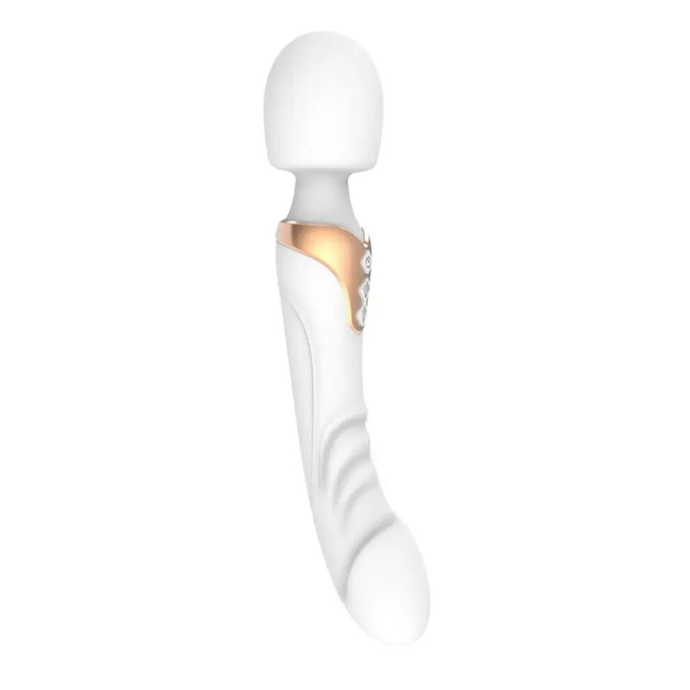 (Red) Double Sided Dildo for Women Wand Vibrator Clit