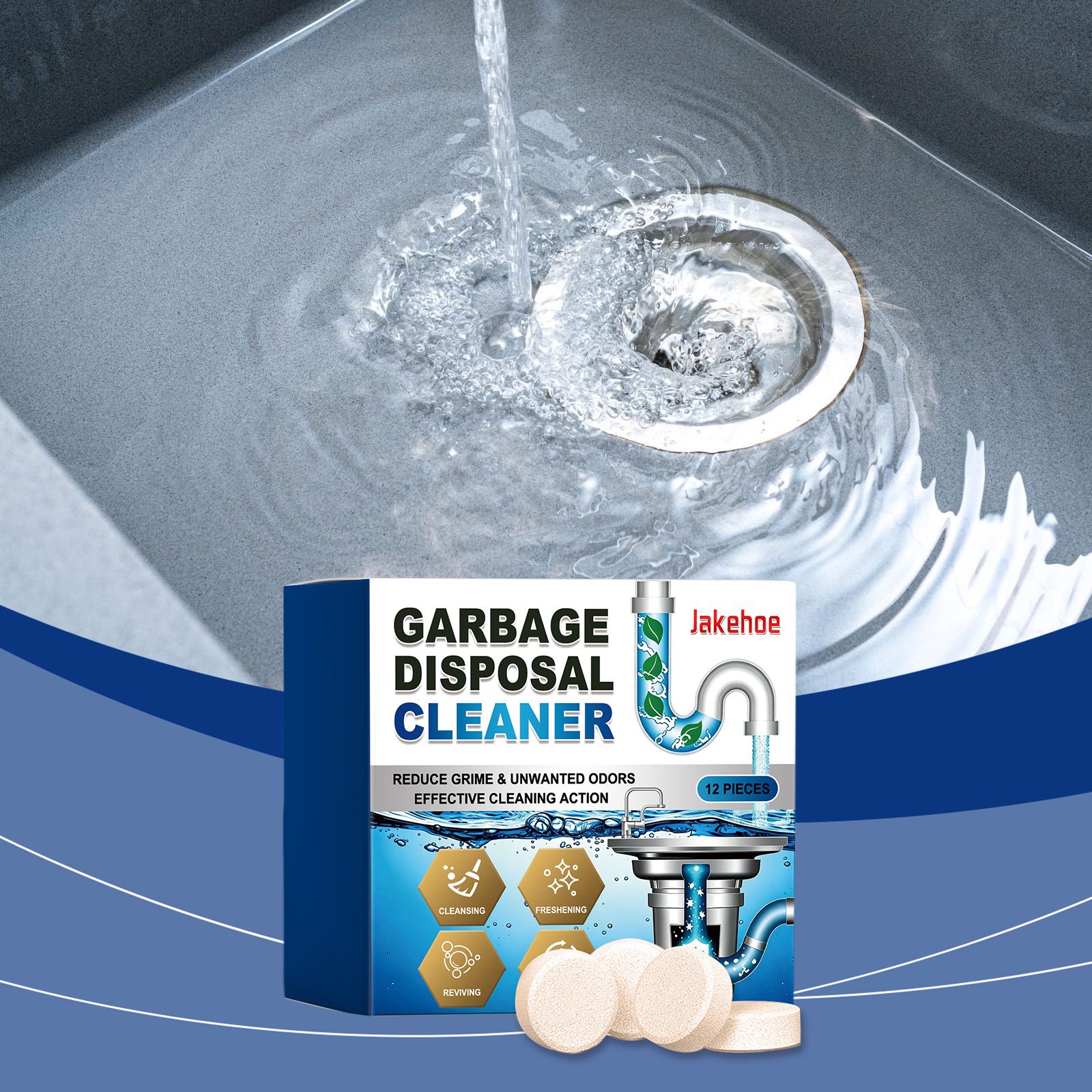 Garbage Disposal Cleaning Tablets For Daily Deodorizing And Kitchen Sink Care