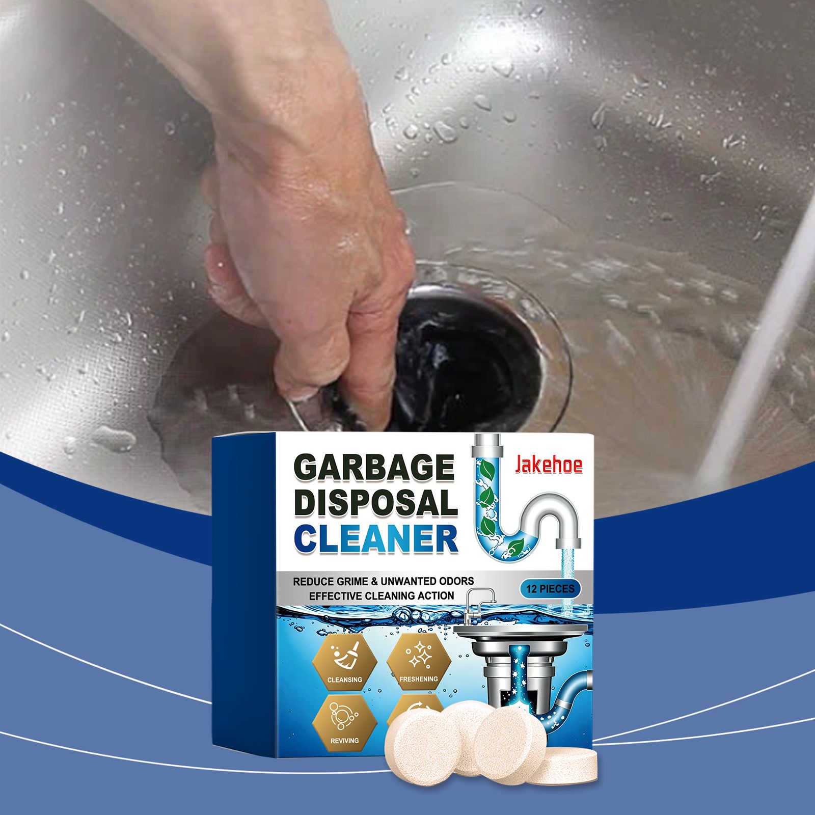 Garbage Disposal Cleaning Tablets For Daily Deodorizing And Kitchen Sink Care