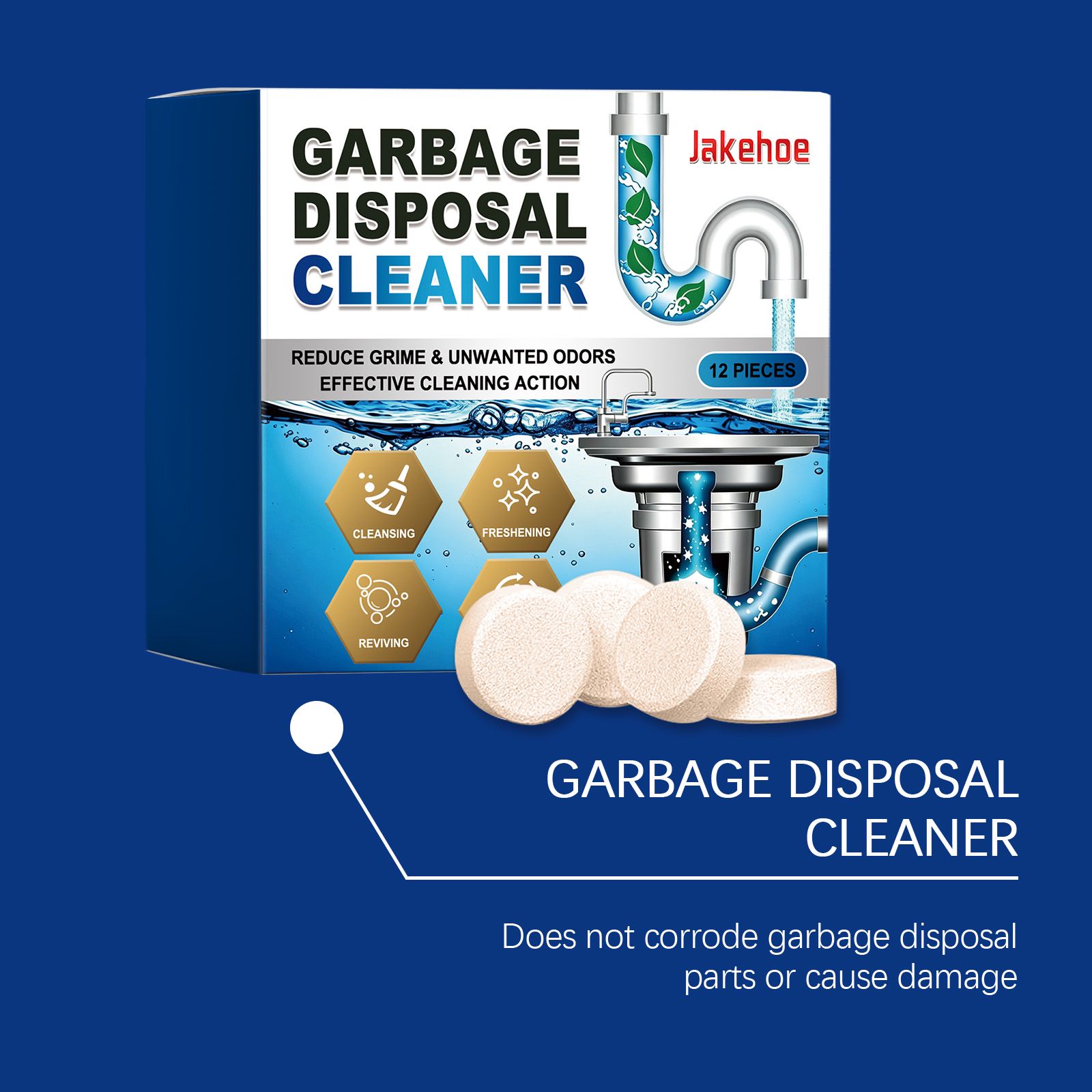 Garbage Disposal Cleaning Tablets For Daily Deodorizing And Kitchen Sink Care