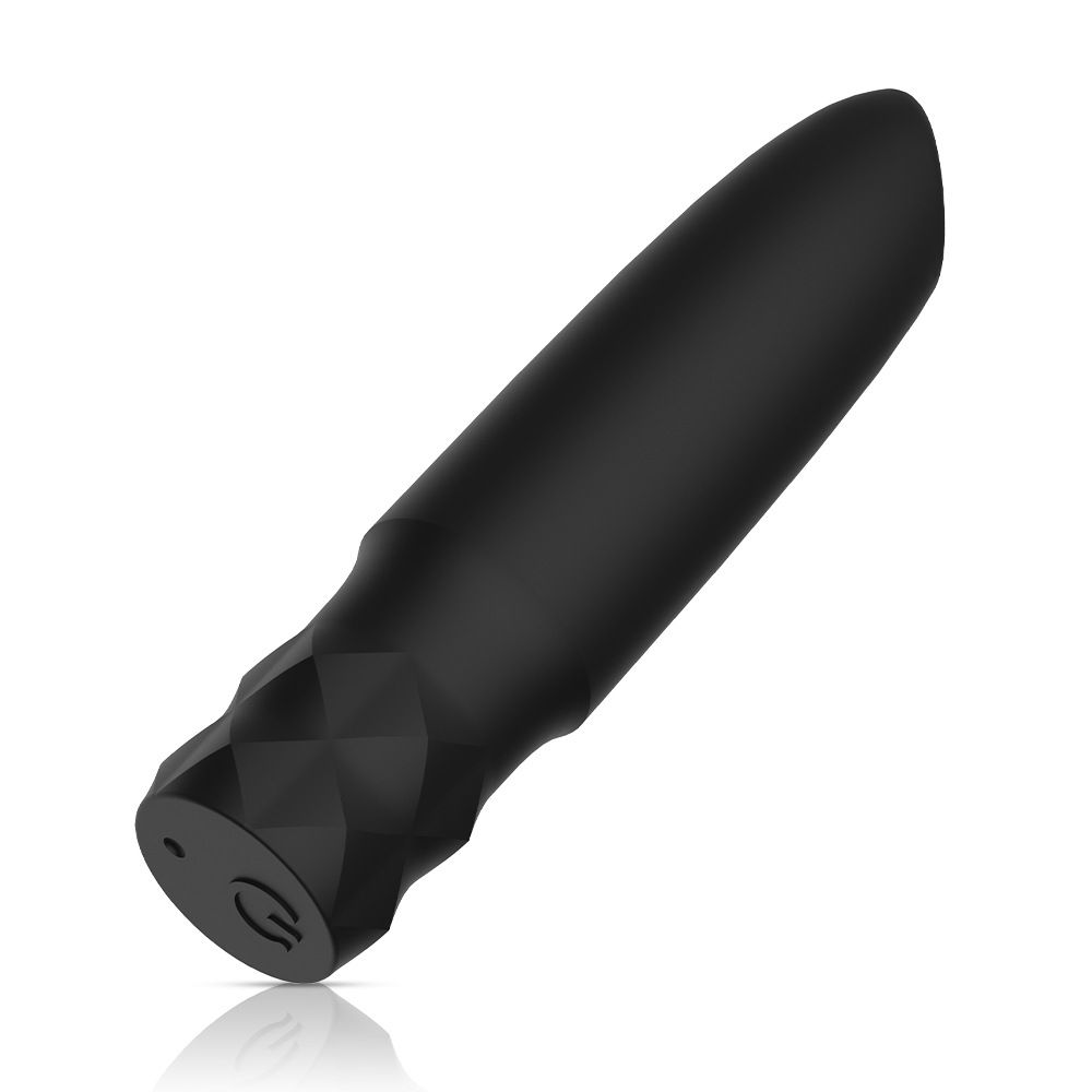 (Black) Bullet Vibrators Rechargeable Strong Vibration Silicone Bullet Flower Shaped Love Egg Women Masturbation Massage Mini Vibrating Wand Adult Products