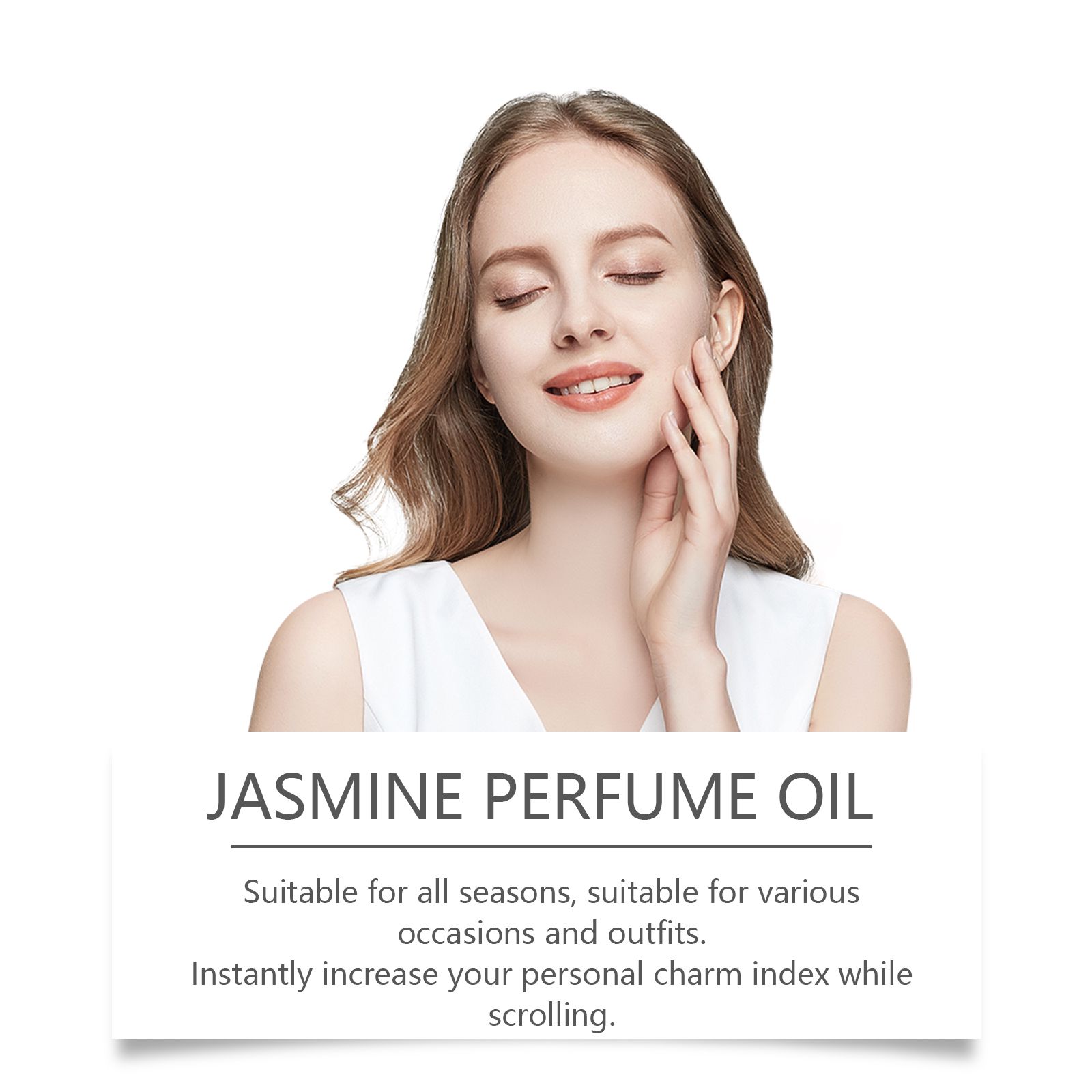 Women Pheromone Roll On Jasmine Perfume Floral Fruity Long Lasting Fresh For Daily Wear