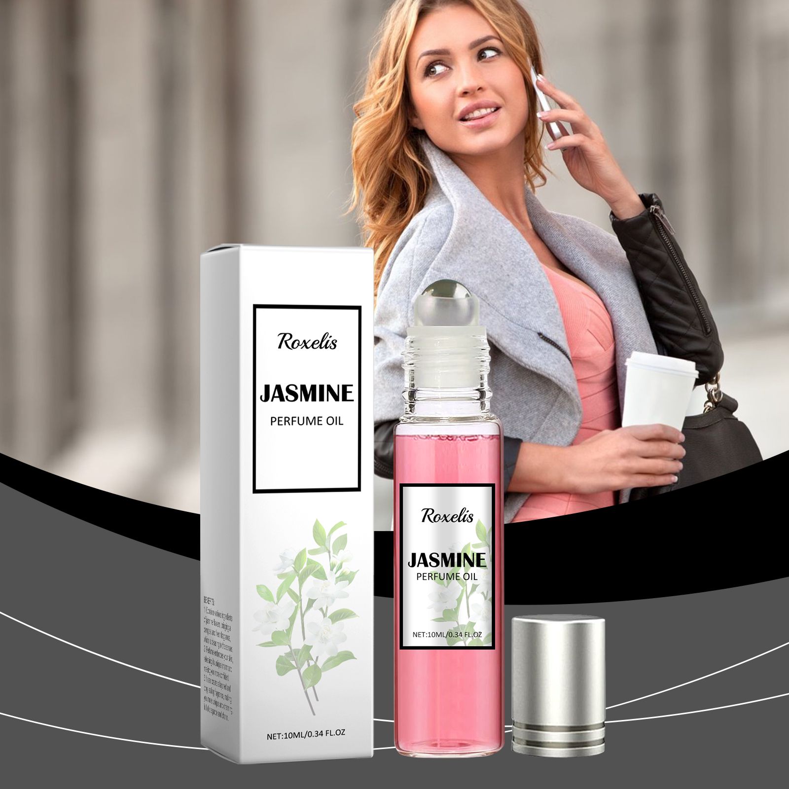 Women Pheromone Roll On Jasmine Perfume Floral Fruity Long Lasting Fresh For Daily Wear