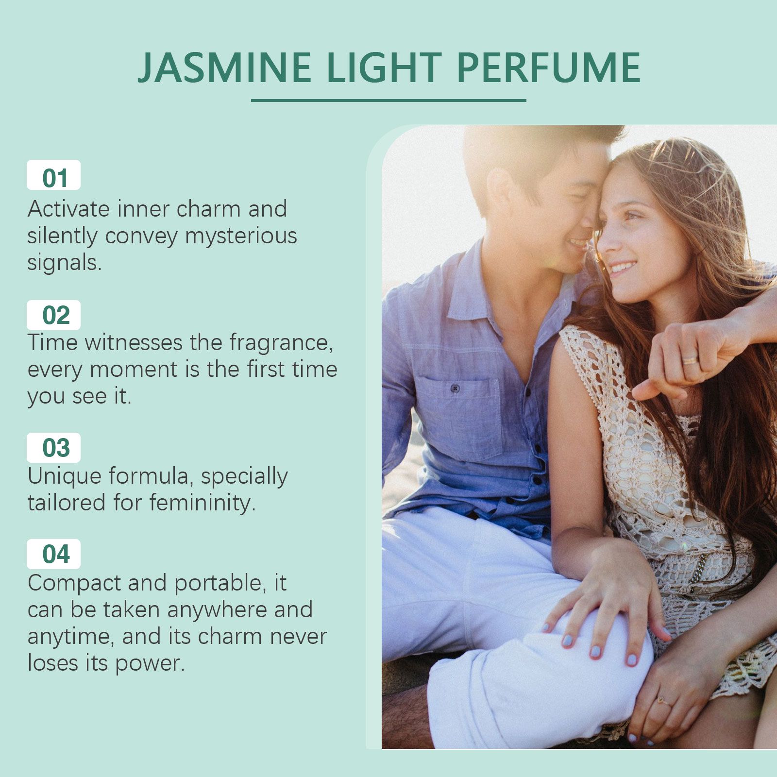 Jasmine Perfume Fresh Woody Floral Long Lasting Portable For Daily Wear