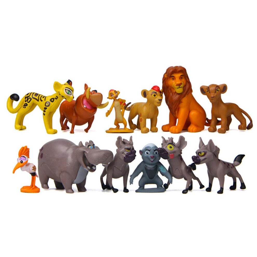 12X Cartoon The Lion King Guard Simba Mufasa Pumbaa Timon Action Figure Toy Gift